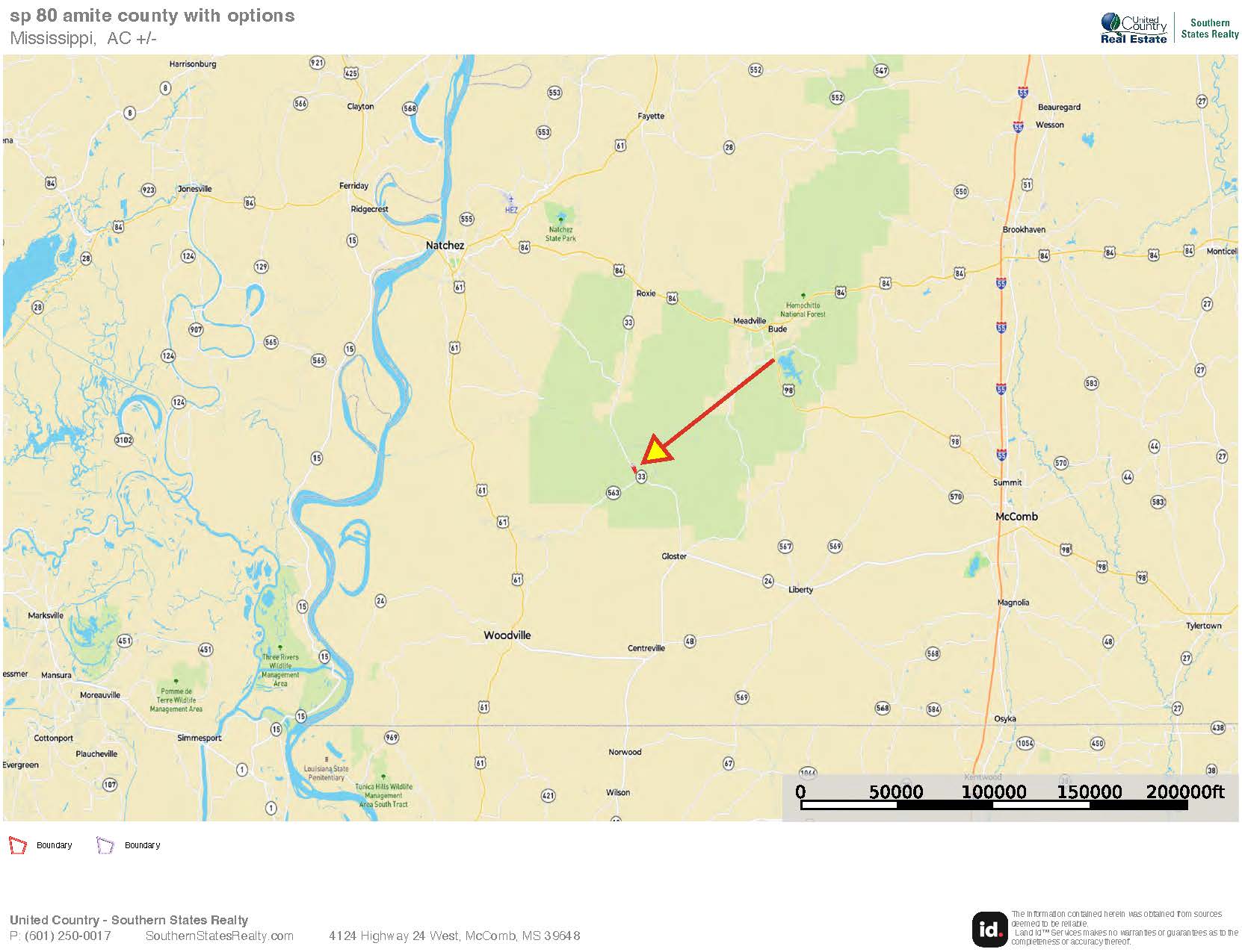 Hunting Property Homochitto Nat’l Forest Wilkinson Co MS