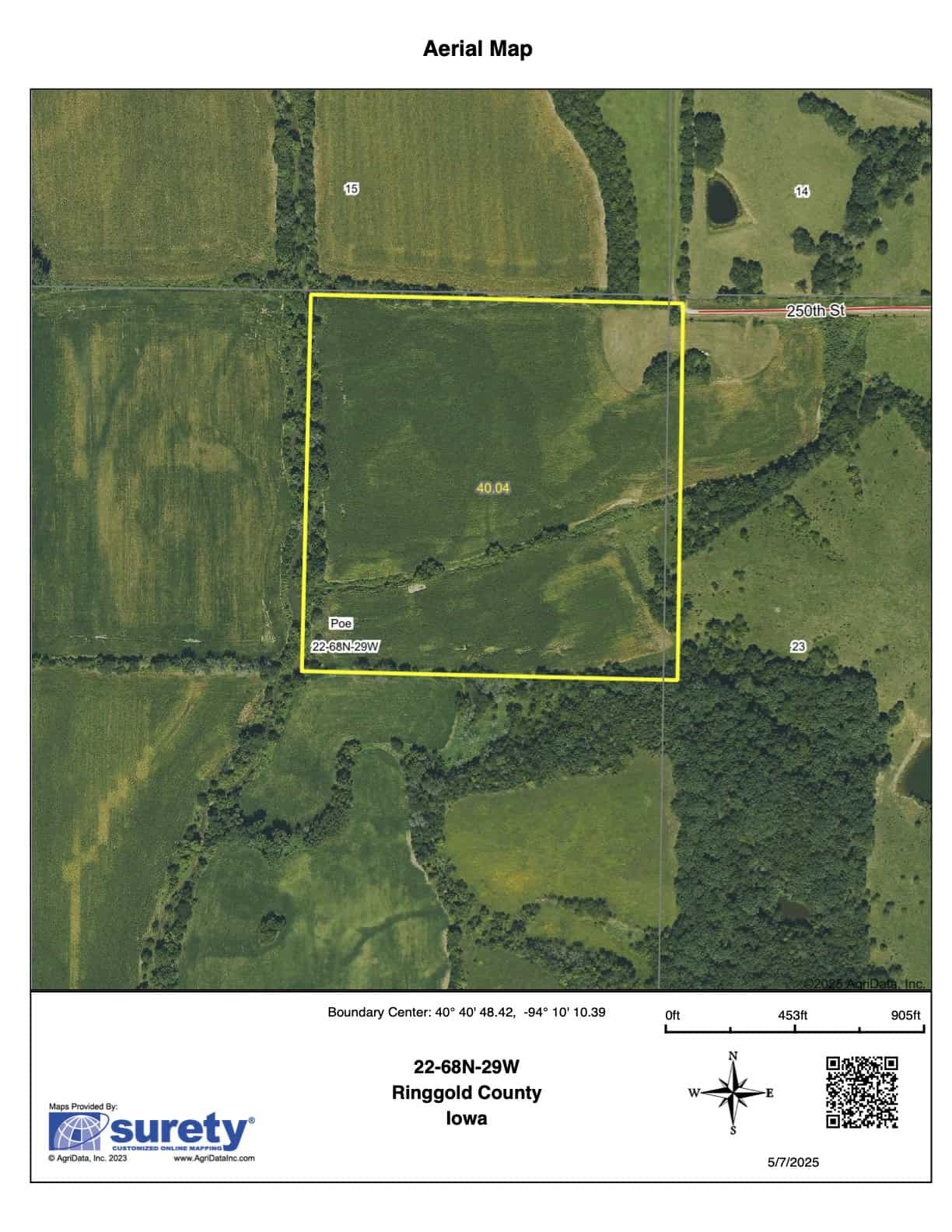 40-Acre Farm with Scenic Views, Ideal Homesite, and Prime Crop Ground