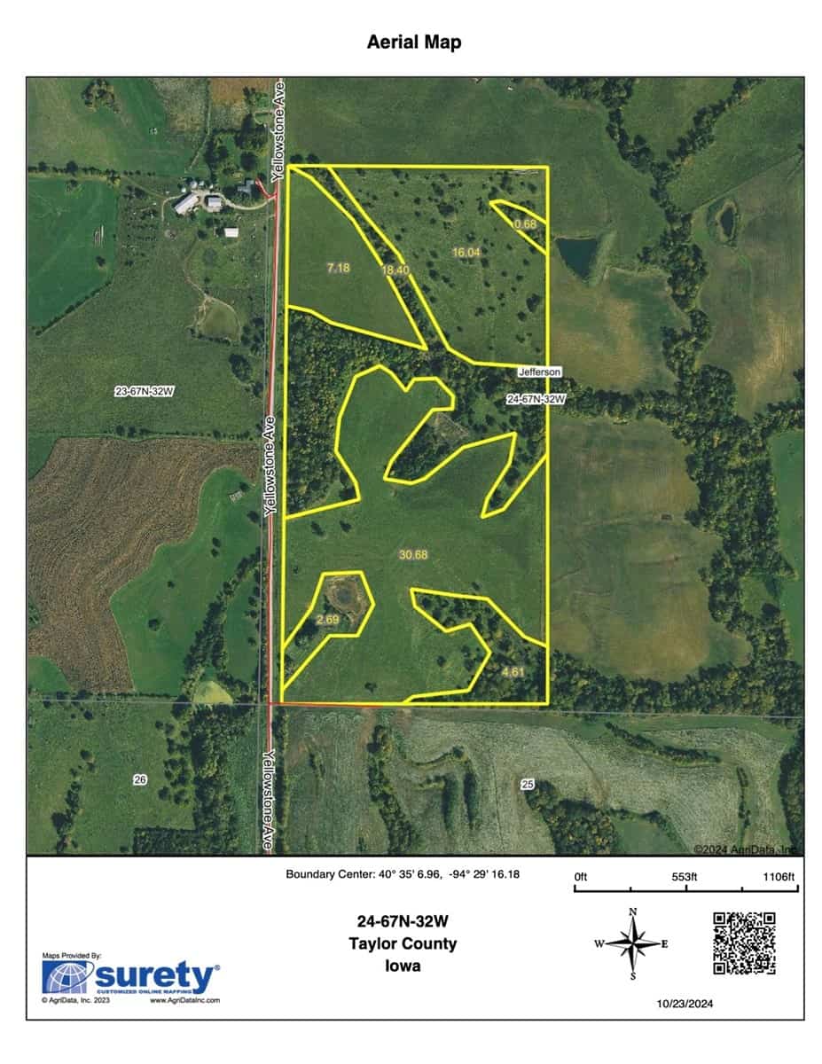 80 ± Acre Northern Parcel Farmland for Sale in Blockton, IA