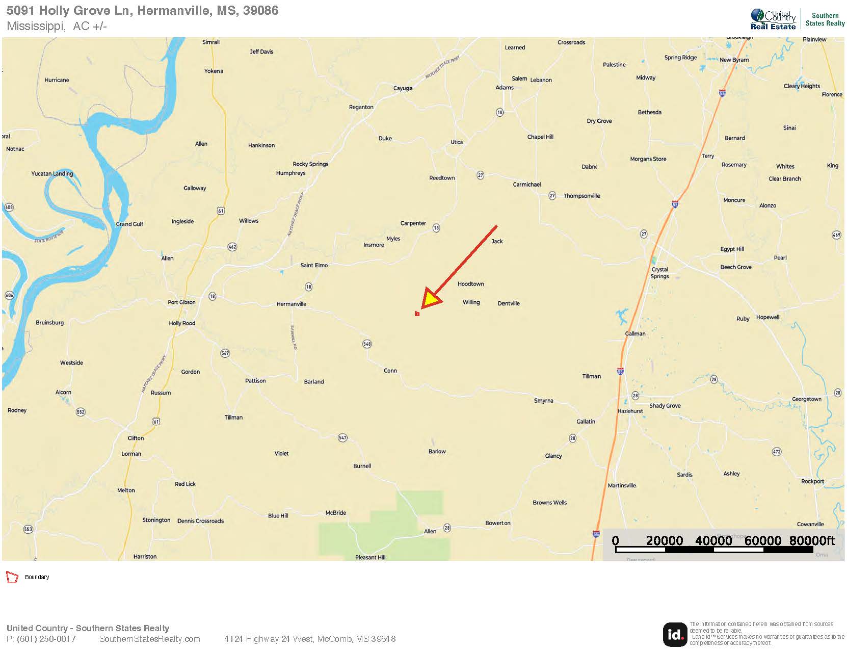 Great Homesite and Hunting Tract in Hermanville, MS