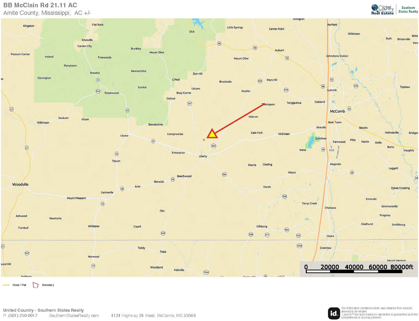 Small Hunting Tract FOR SALE in Amite County, MS