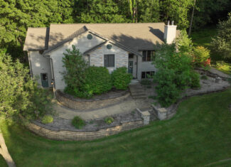 Country Home with Private Waterfall for Sale in Sauk County, Wisconsin