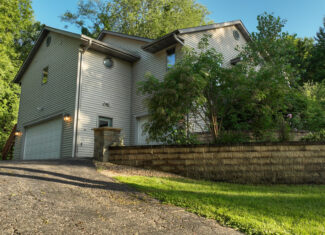 Country Home with Private Waterfall for Sale in Sauk County, Wisconsin