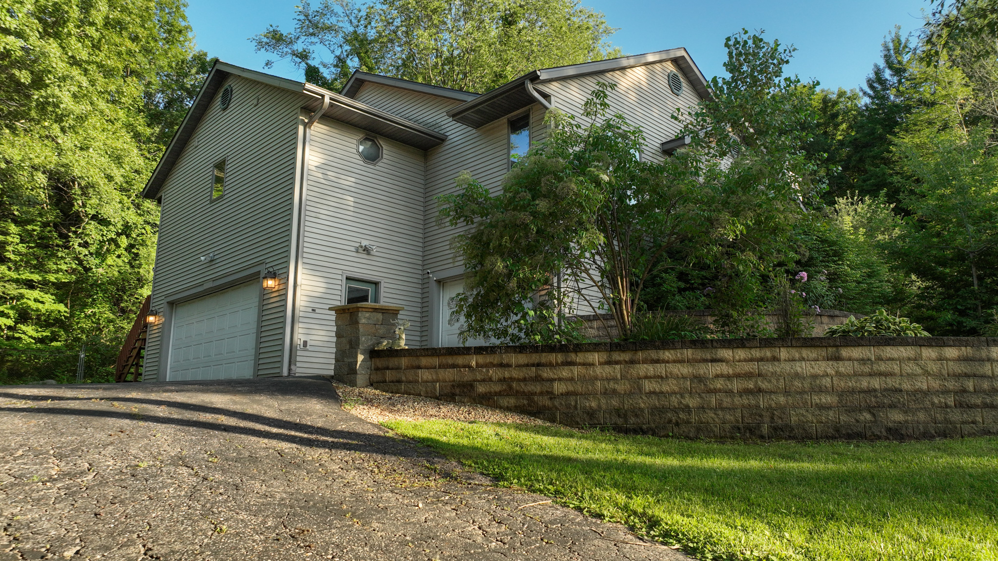 Country Home with Private Waterfall for Sale in Sauk County, Wisconsin