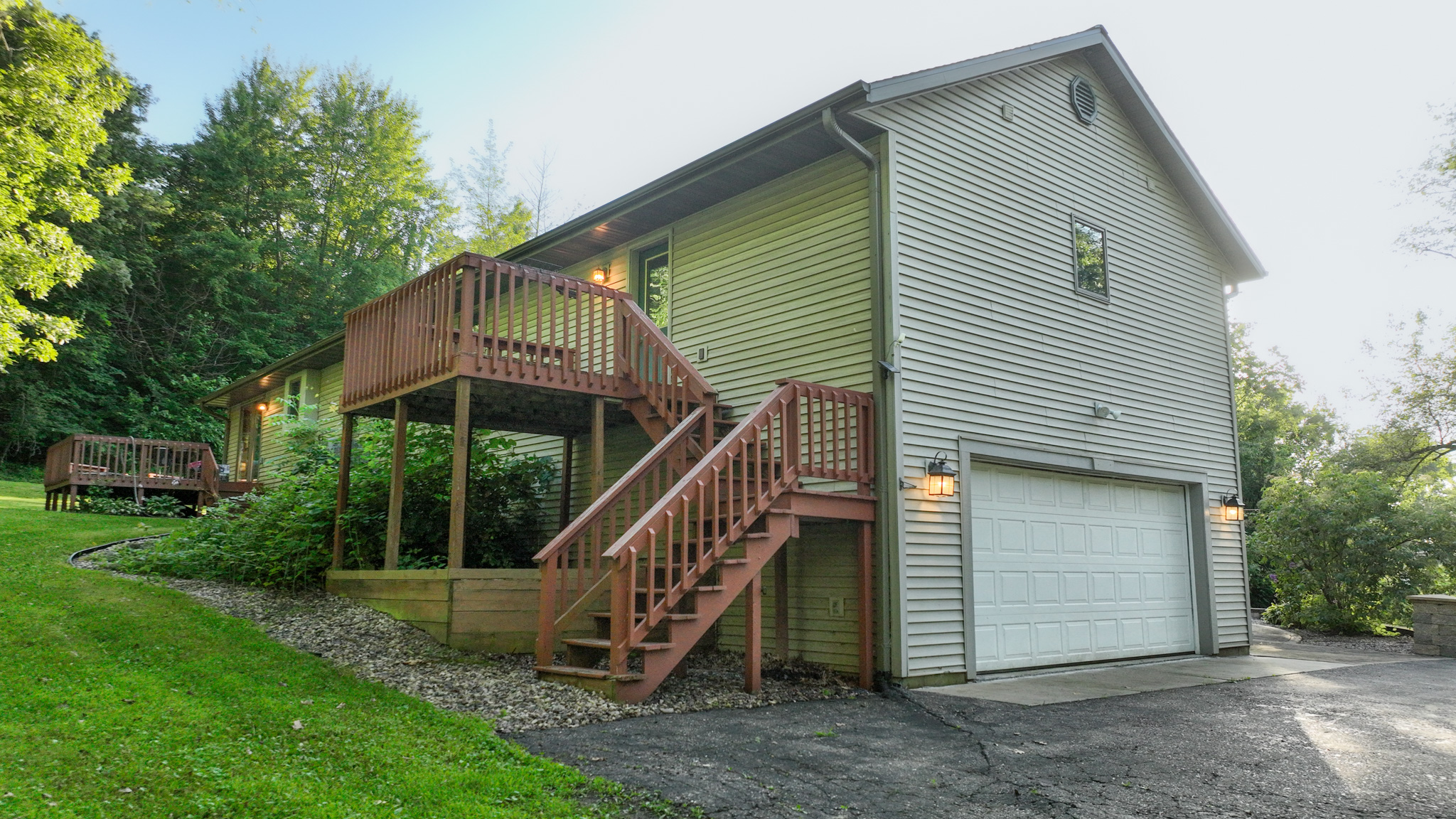 Country Home with Private Waterfall for Sale in Sauk County, Wisconsin