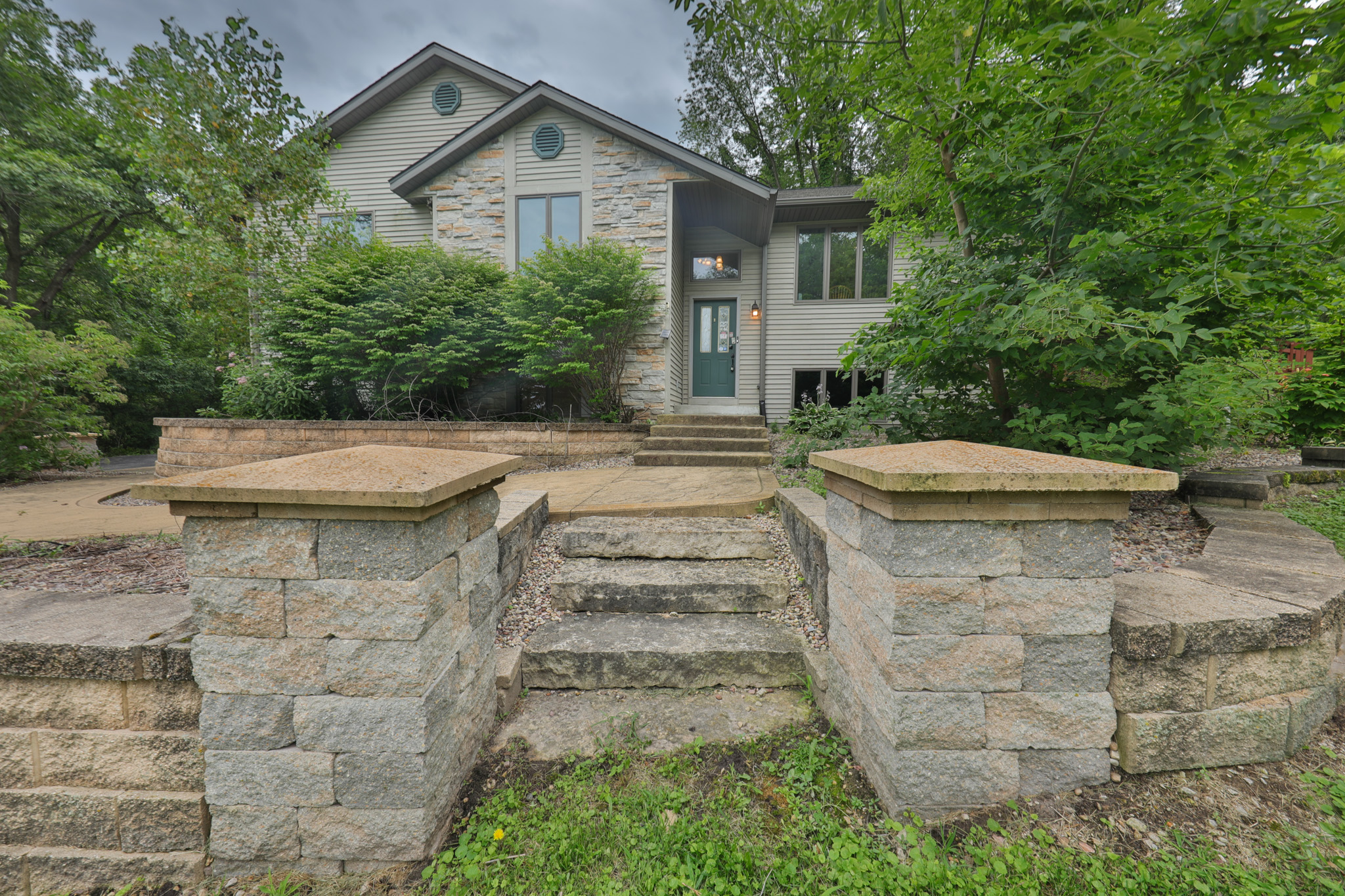 Country Home with Private Waterfall for Sale in Sauk County, Wisconsin