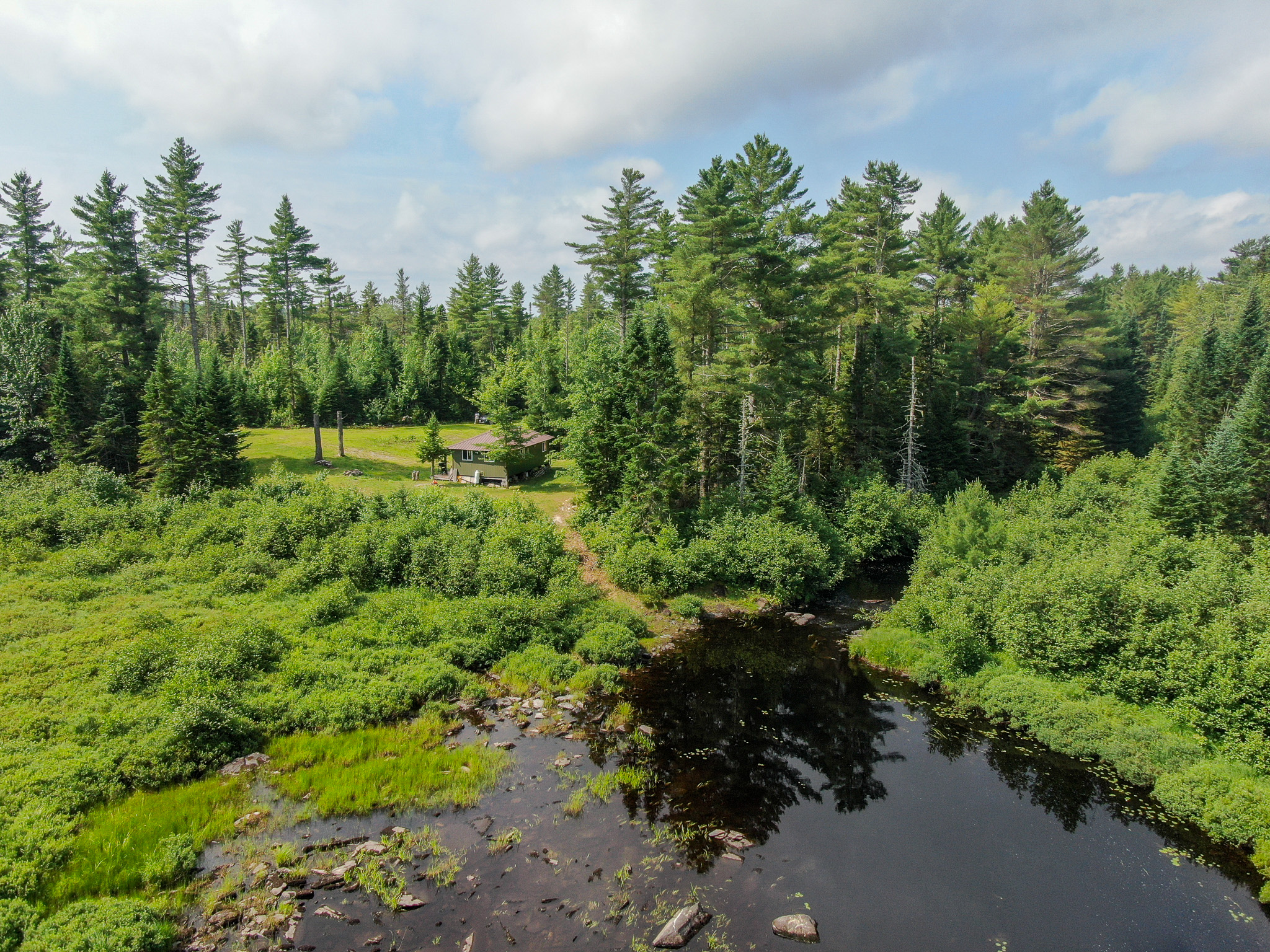 Remote Maine Hunting Camp with Stream Frontage