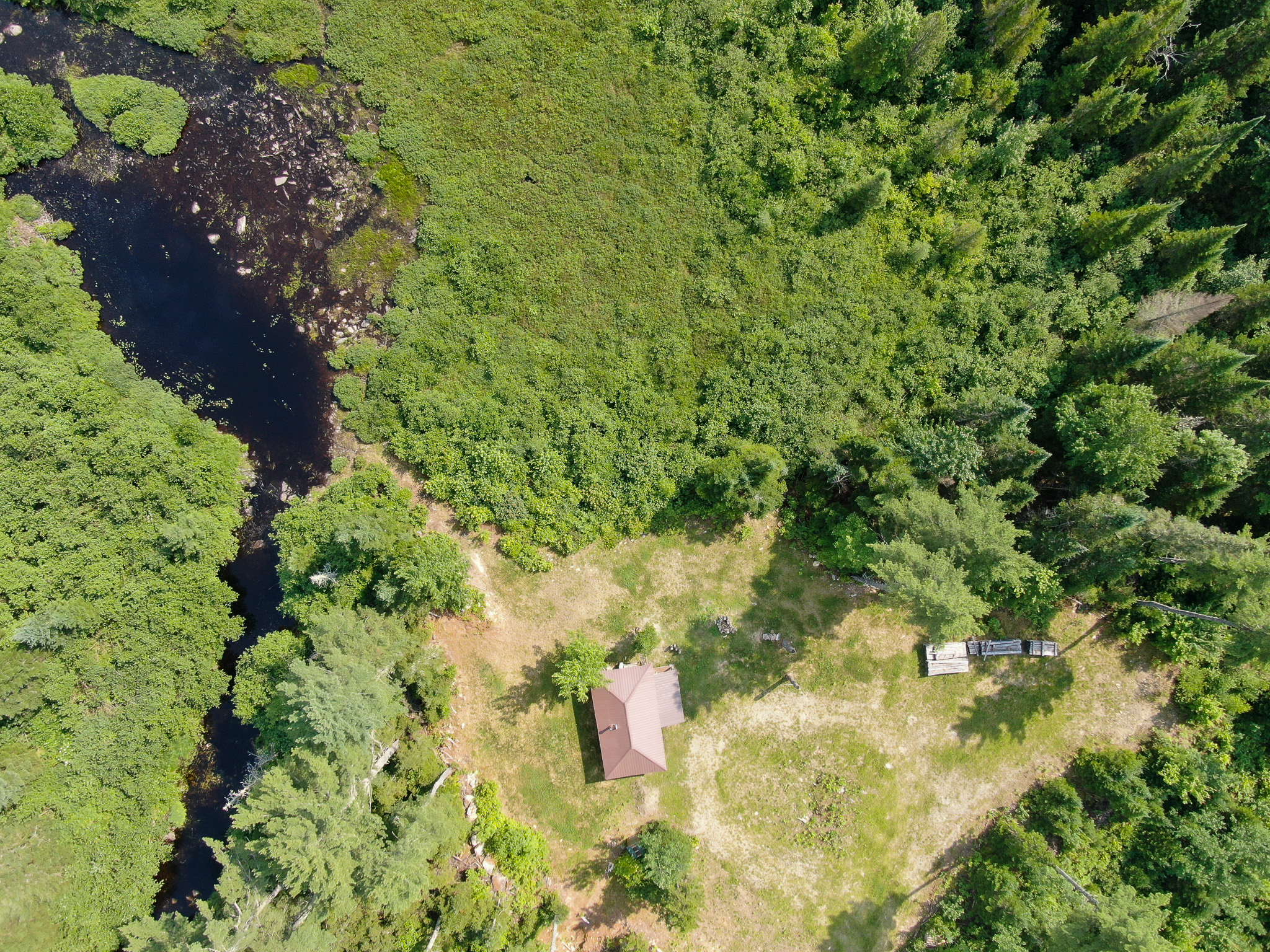 Remote Maine Hunting Camp with Stream Frontage