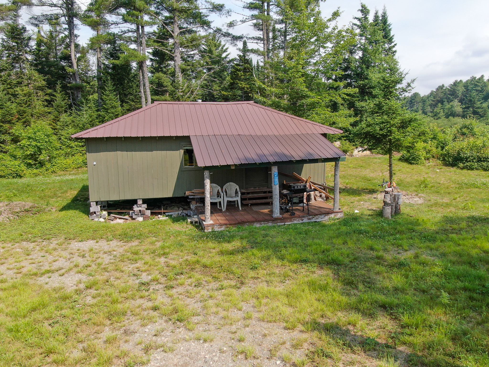 Remote Maine Hunting Camp with Stream Frontage