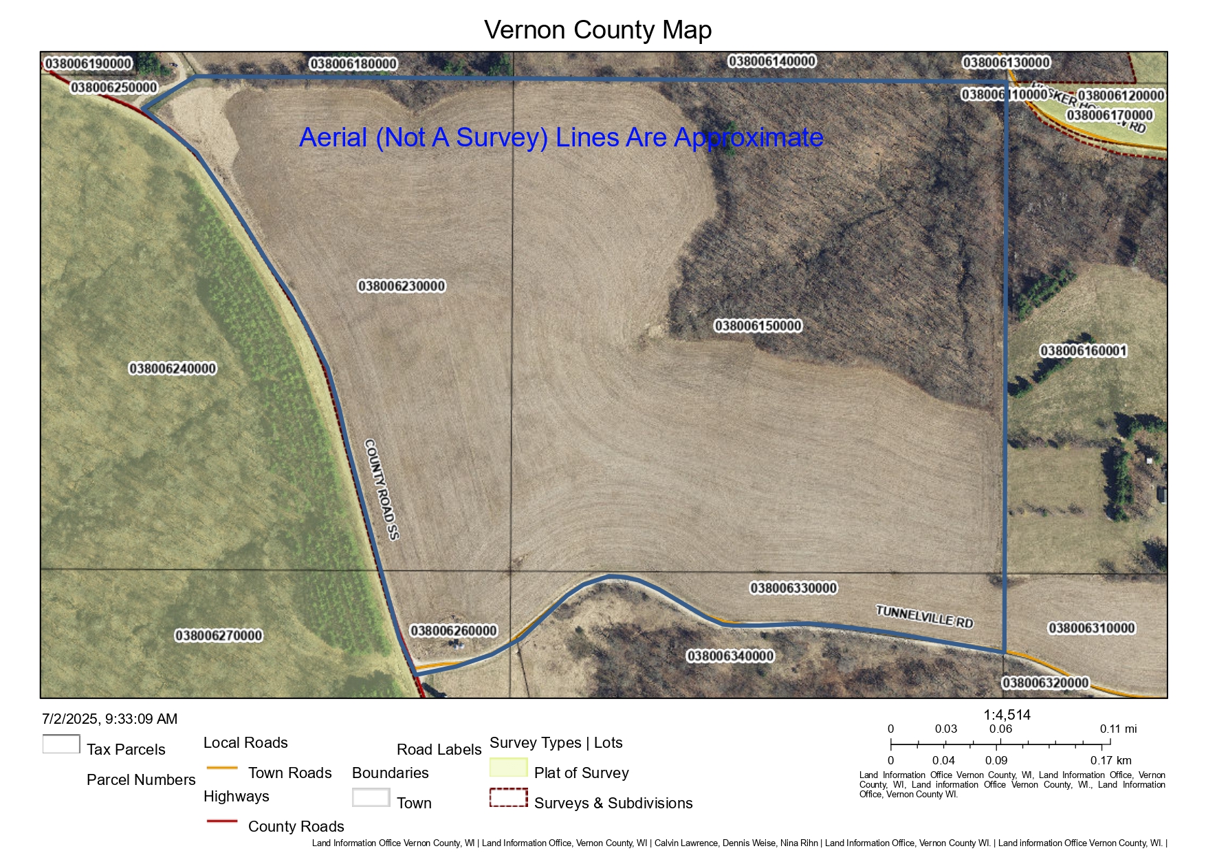 60.07 Acres of Ridgetop Land 45-acres Tillable & 14-Acres Woods