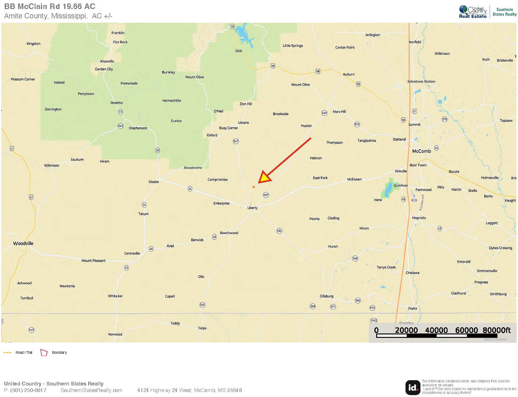 Small Hunting Tract FOR SALE in Amite County, MS