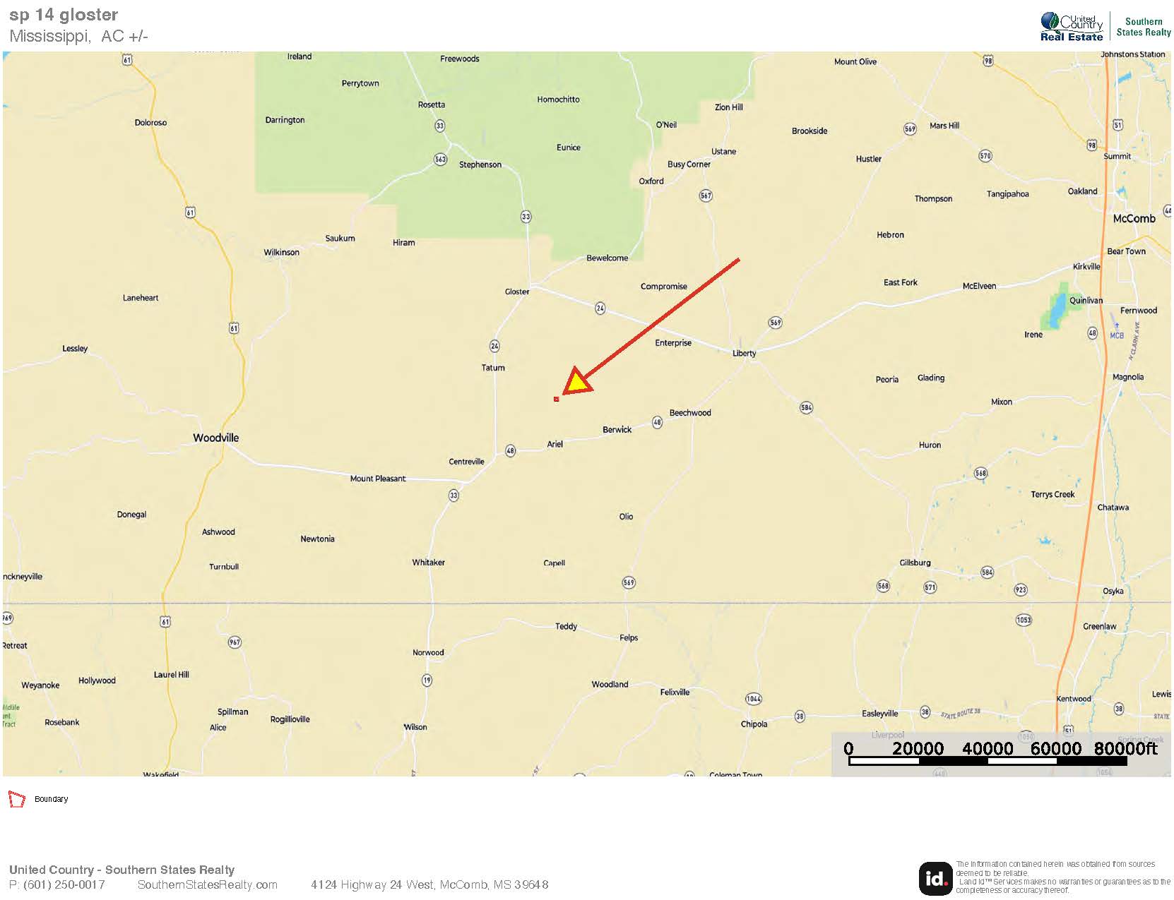 Hunting Land for Sale Near Gloster, Mississippi