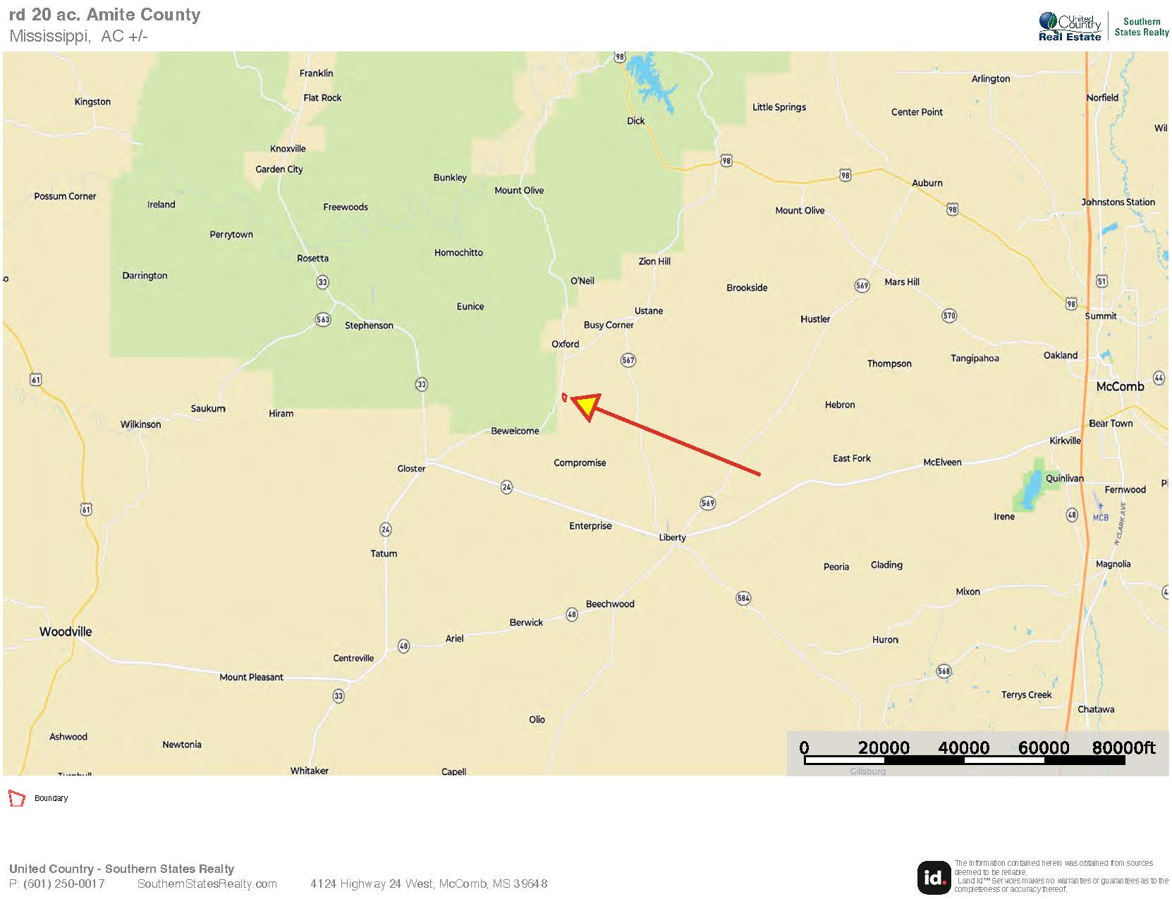Land for Sale in Amite County, MS