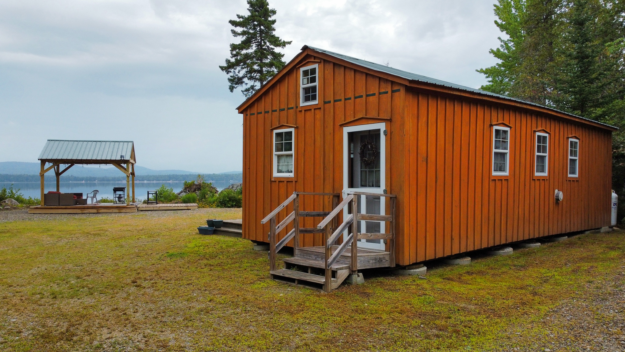 Camp with 584 Feet of Beachfront on Madagascal Pond