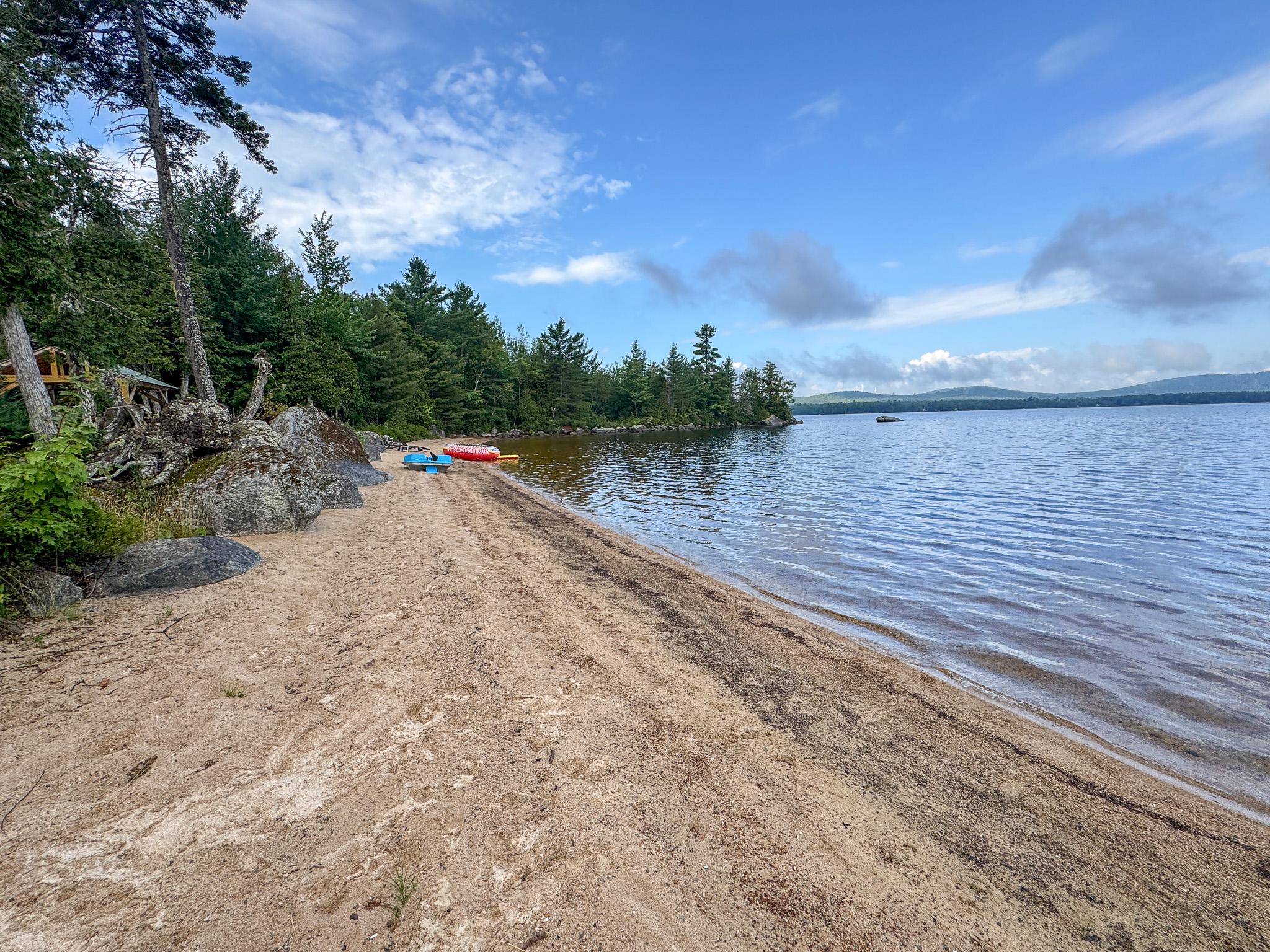Camp with 584 Feet of Beachfront on Madagascal Pond