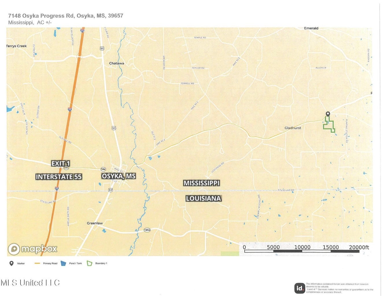 Mississippi Land for Sale Near Osyka MS & LA State Line
