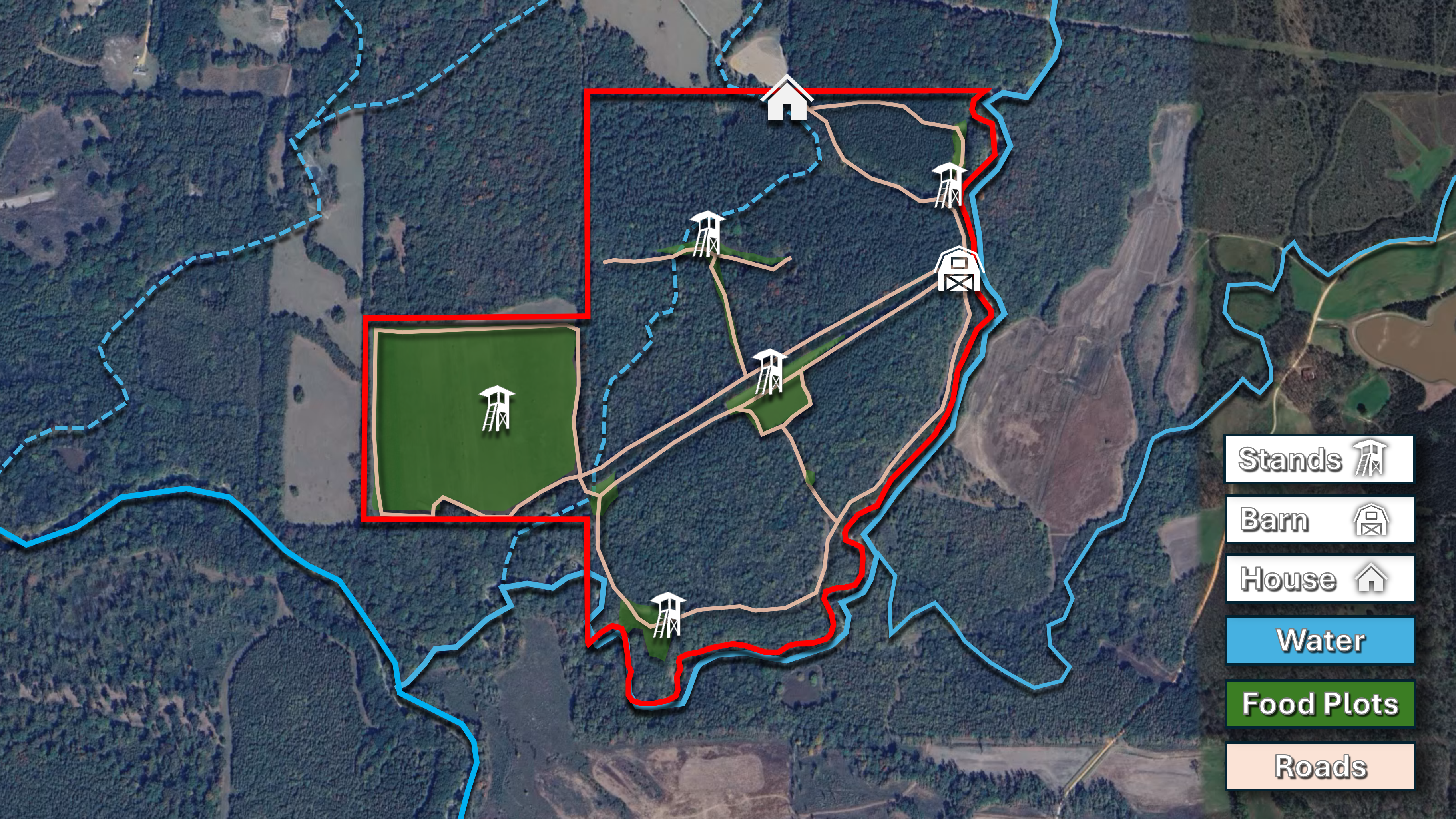 210 Acre Turn-Key Recreational Property for Sale in Dayton, Alabama