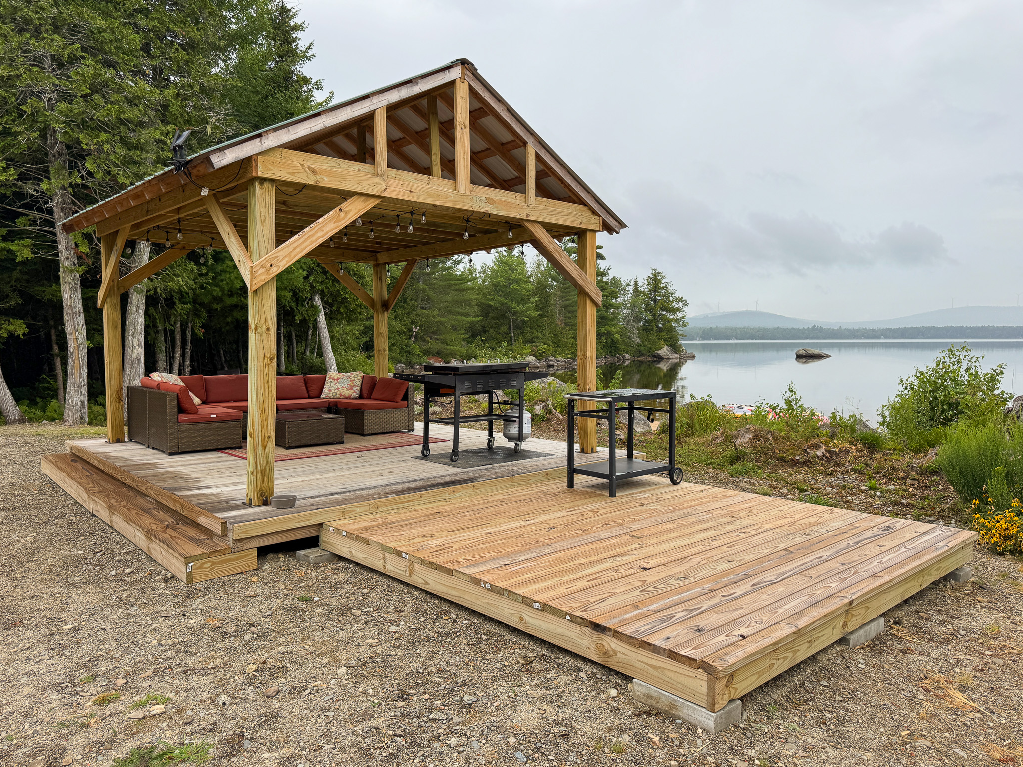 Camp with 584 Feet of Beachfront on Madagascal Pond