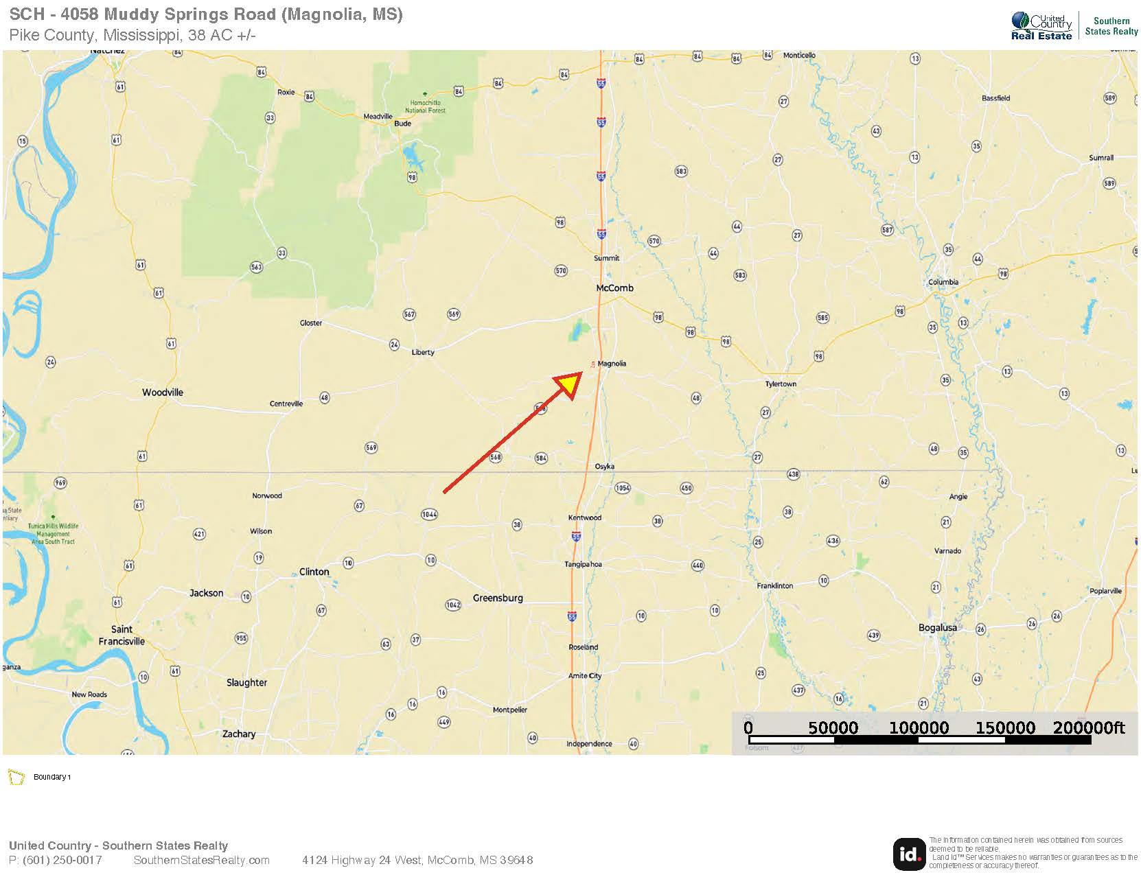 38 acres in Mississippi Near Louisiana State Line