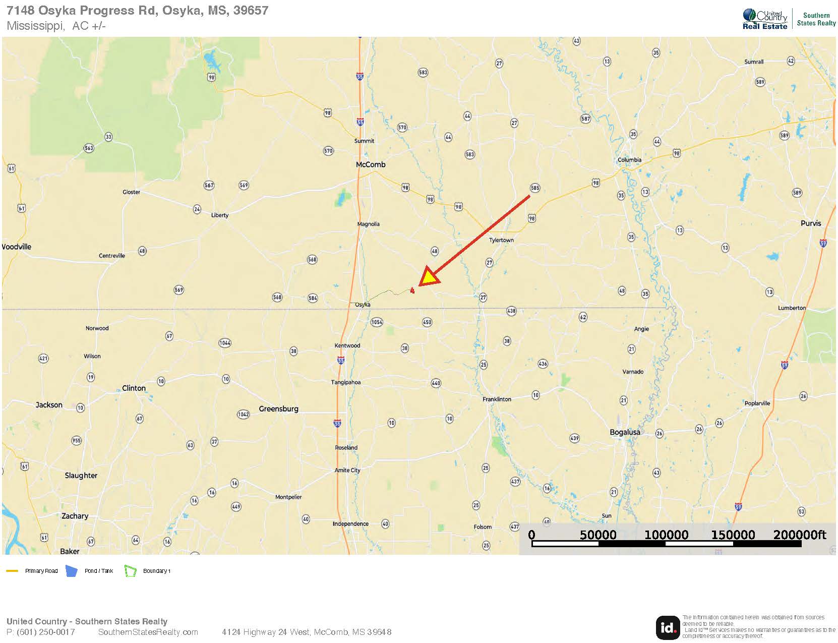 Mississippi Land for Sale Near Osyka MS & LA State Line