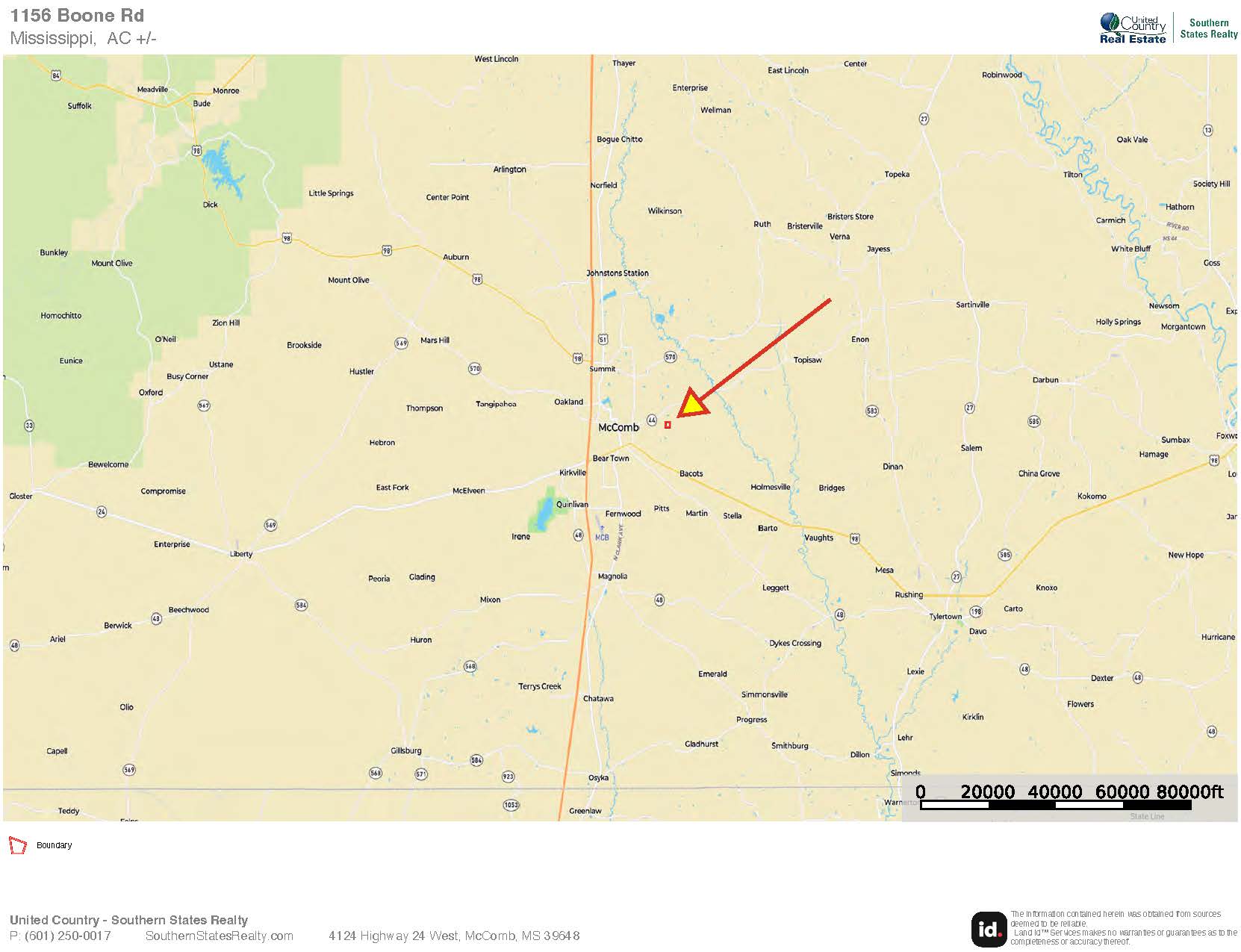 40 Acres with Country Home for Sale in Pike County MS