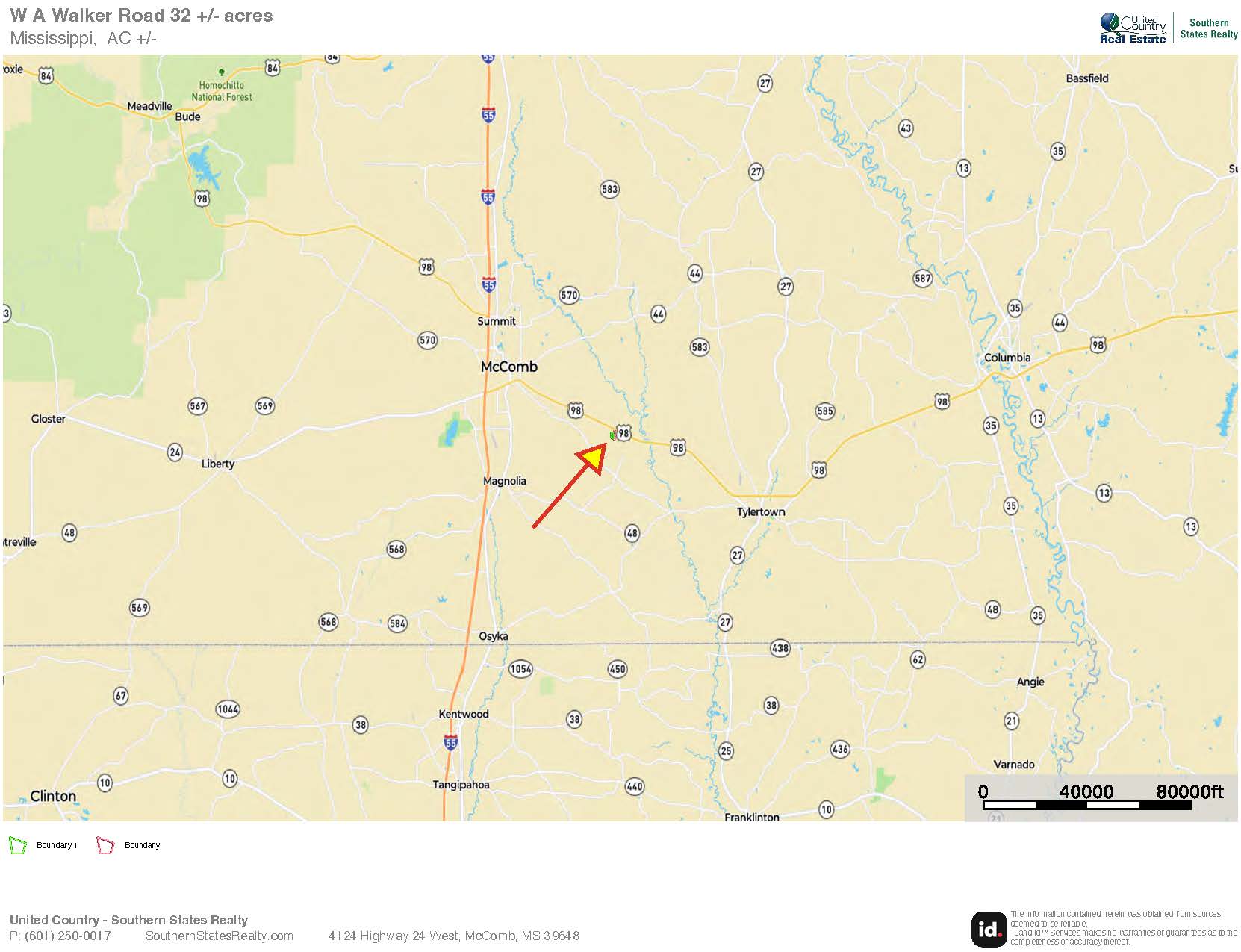 32 +/- Acres Near McComb, MS – Hunting, Timber, Homesite