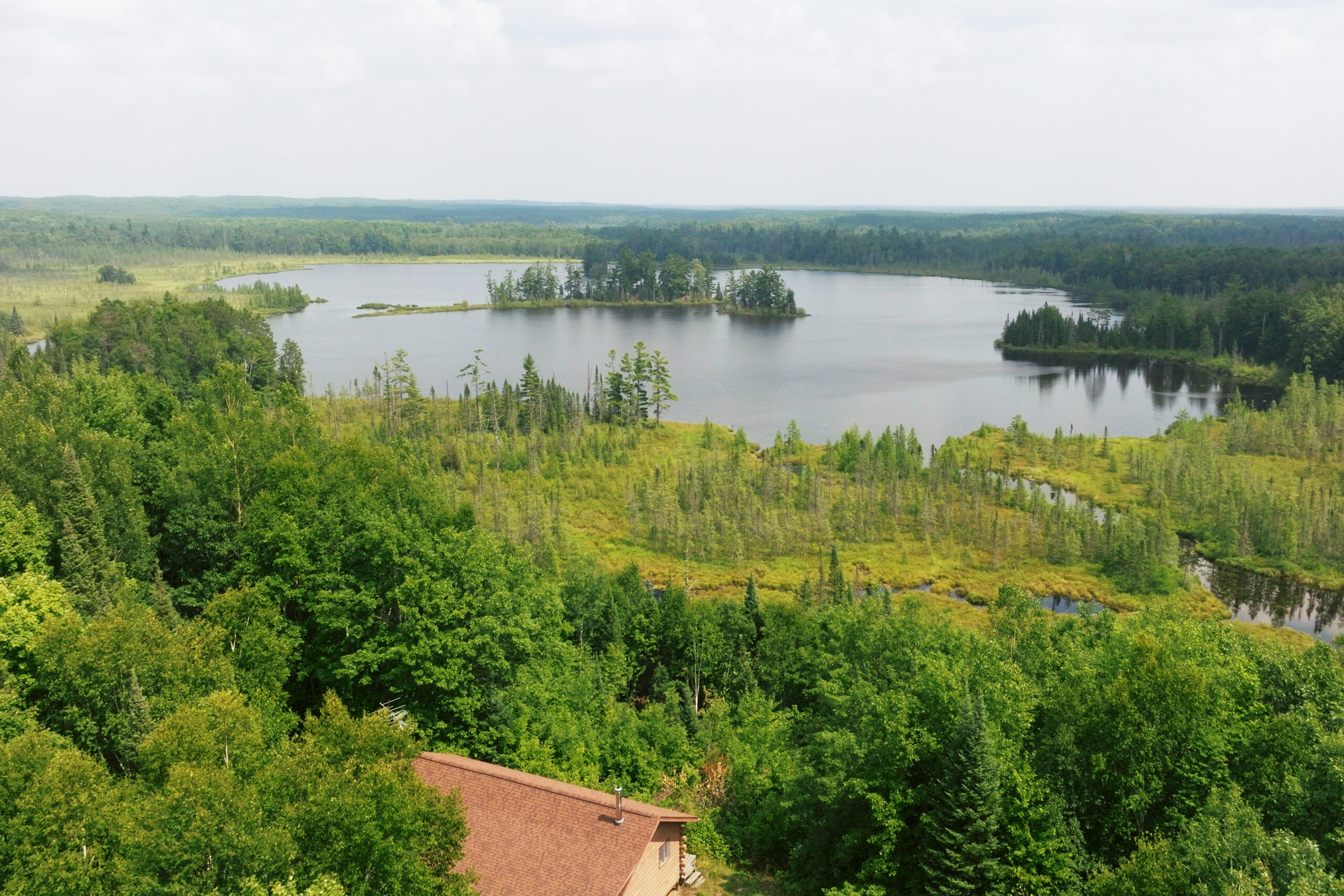 Lakefront Acreage With Cabin For Sale in Northern Wisconsin