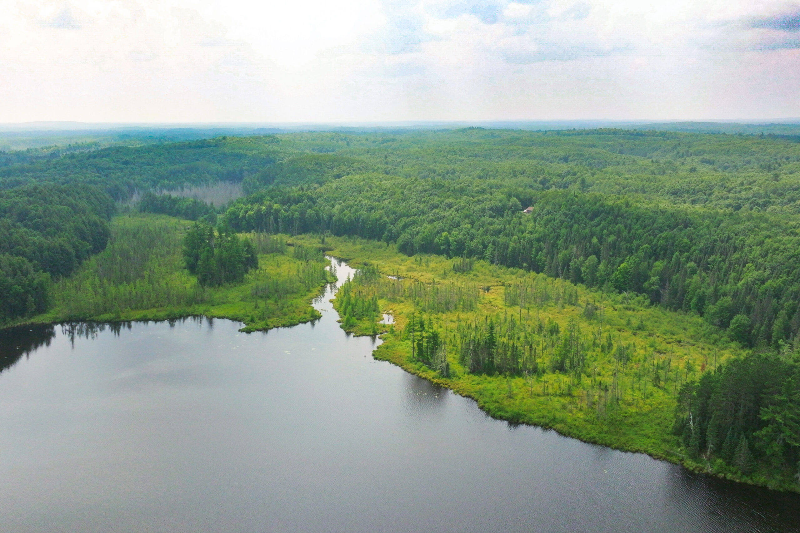Lakefront Acreage With Cabin For Sale in Northern Wisconsin