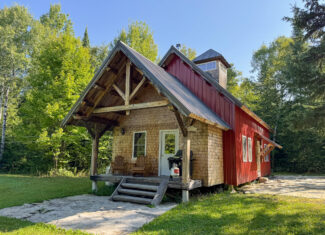 145 Acres with Timber Frame Cabin & Barn in Masardis, Maine