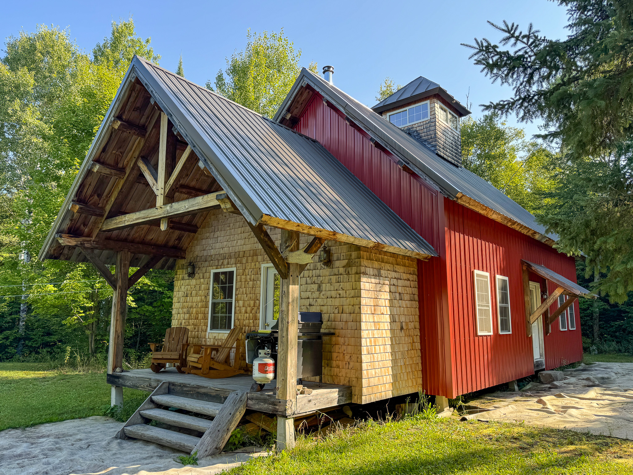 145 Acres with Timber Frame Cabin & Barn in Masardis, Maine