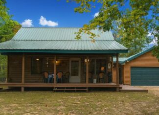 Half-Log Cabin with Loft on Canada Creek Ranch, Atlanta MI