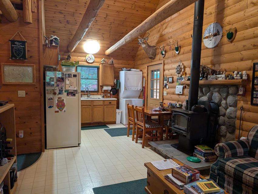 Half-Log Cabin with Loft on Canada Creek Ranch, Atlanta MI