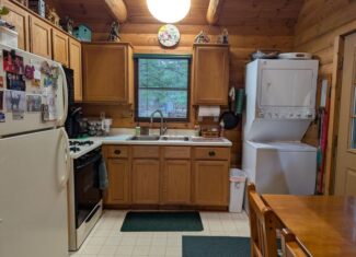 Half-Log Cabin with Loft on Canada Creek Ranch, Atlanta MI