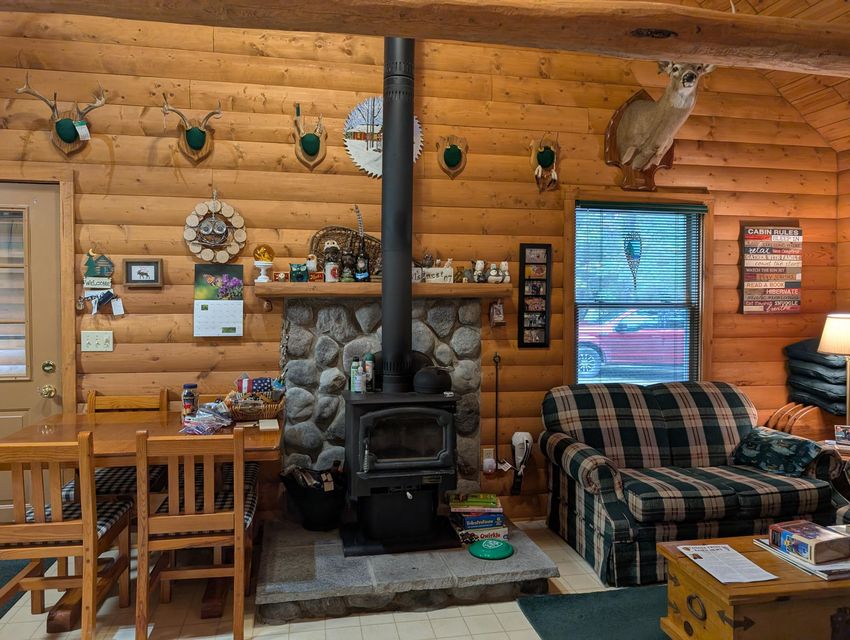 Half-Log Cabin with Loft on Canada Creek Ranch, Atlanta MI