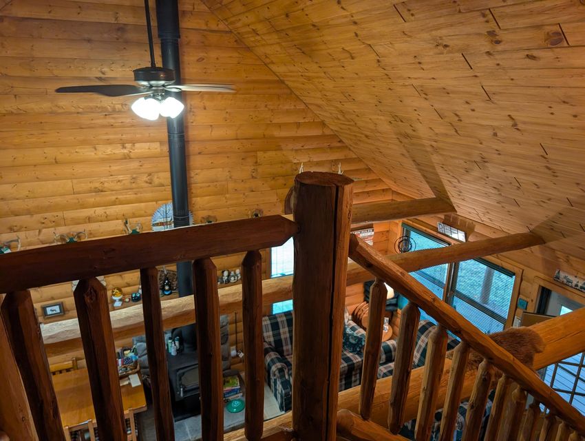 Half-Log Cabin with Loft on Canada Creek Ranch, Atlanta MI