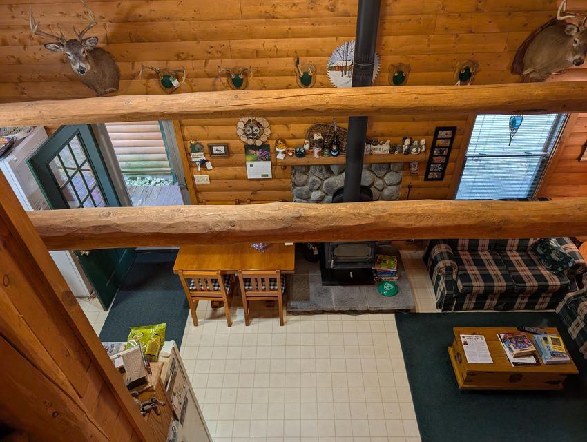 Half-Log Cabin with Loft on Canada Creek Ranch, Atlanta MI