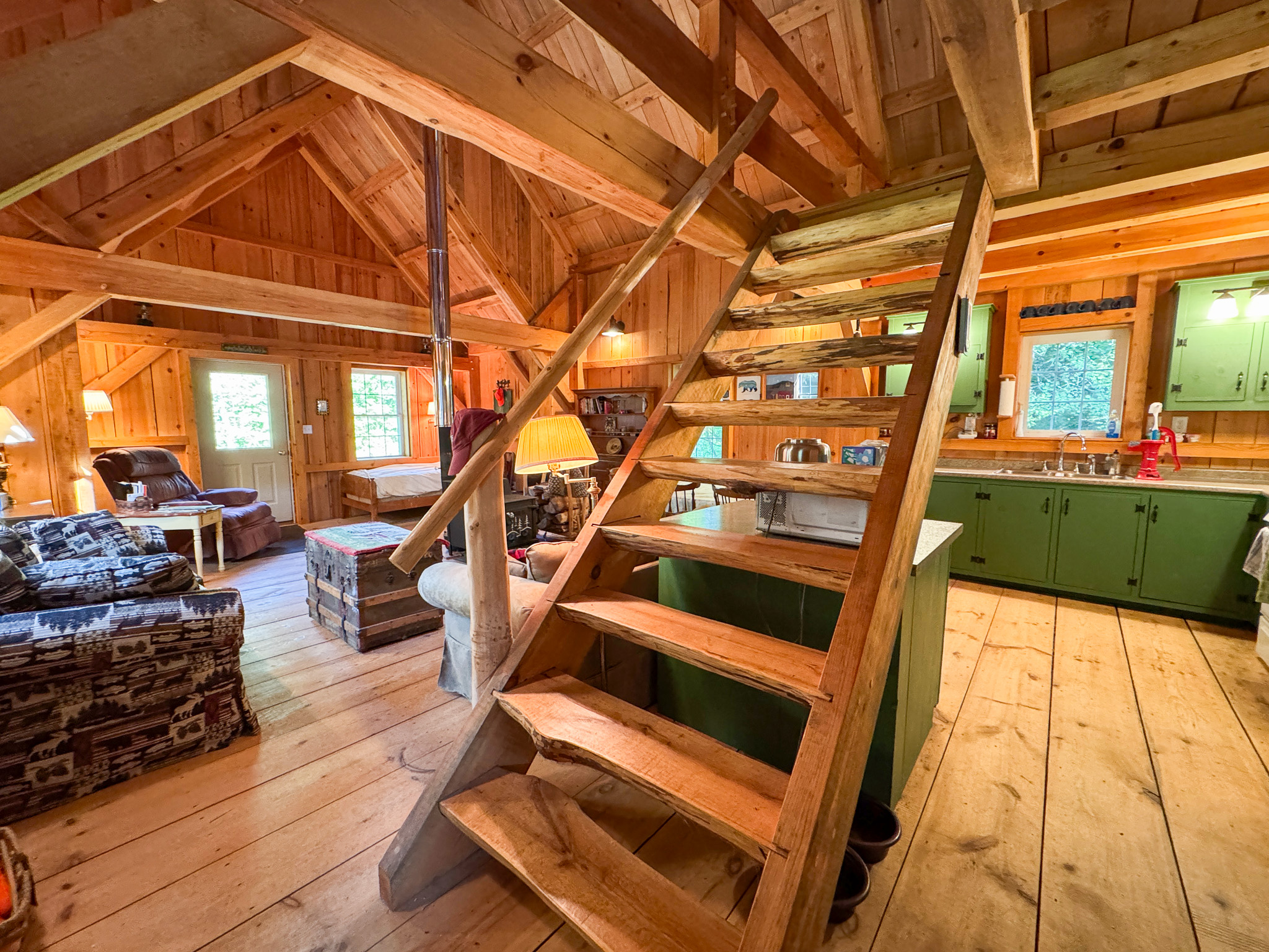 145 Acres with Timber Frame Cabin & Barn in Masardis, Maine