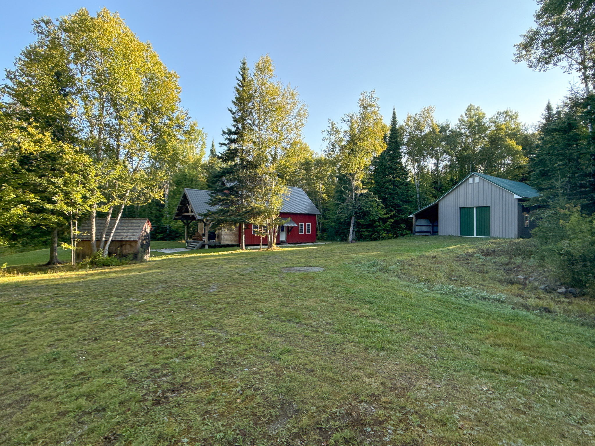 145 Acres with Timber Frame Cabin & Barn in Masardis, Maine