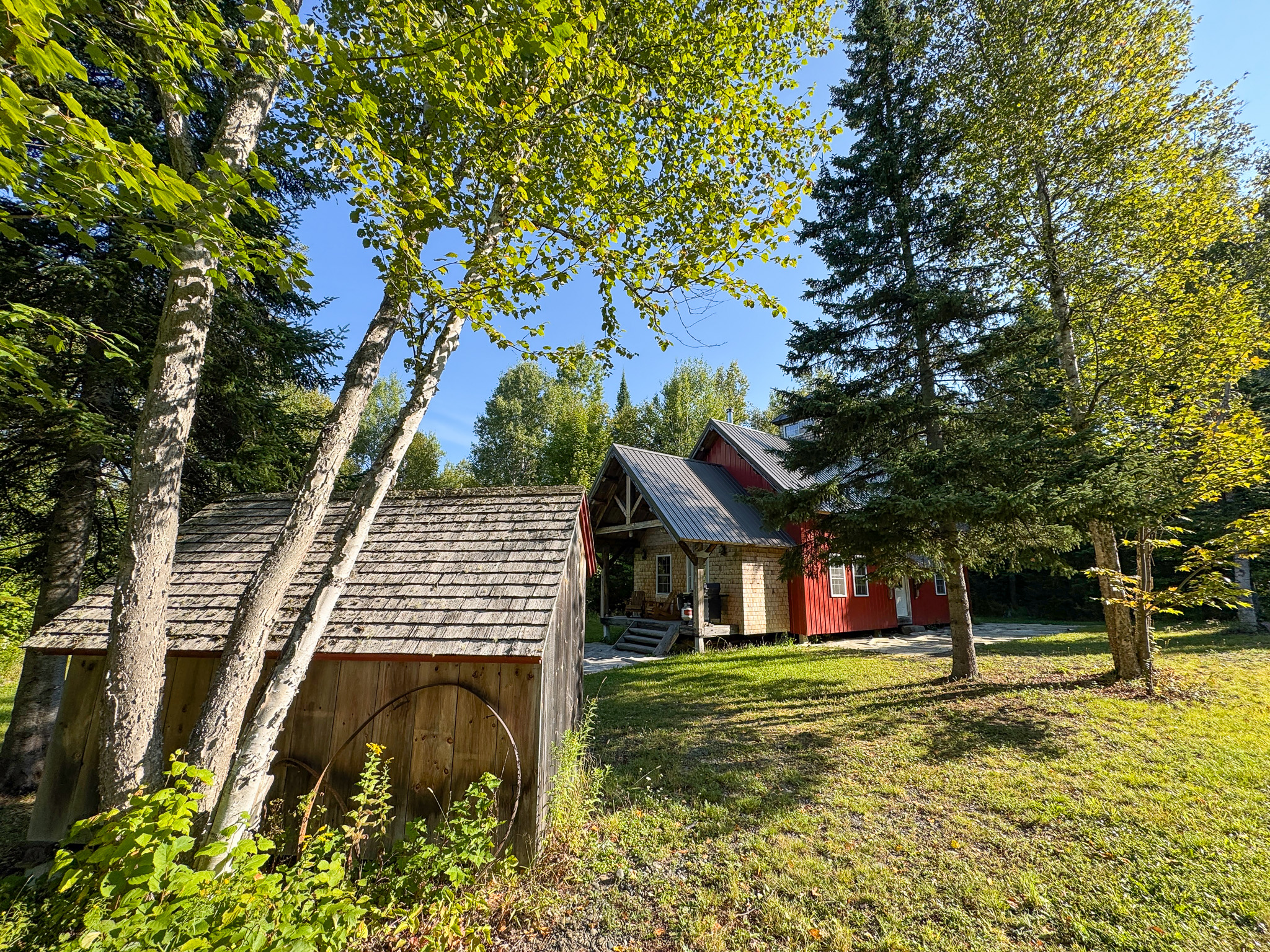 145 Acres with Timber Frame Cabin & Barn in Masardis, Maine