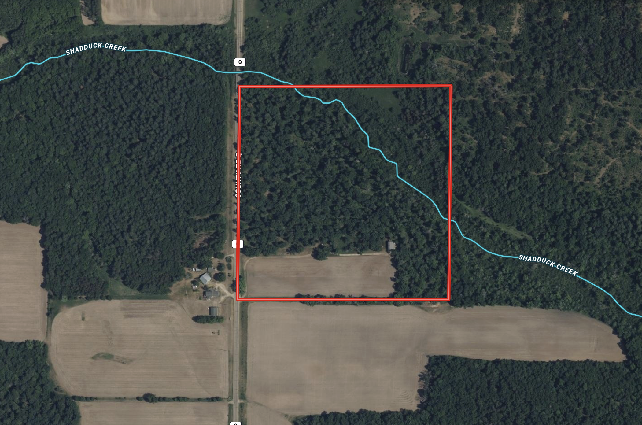 40 acres just north of Wisconsin Dells with abundant deer & turkey habitat