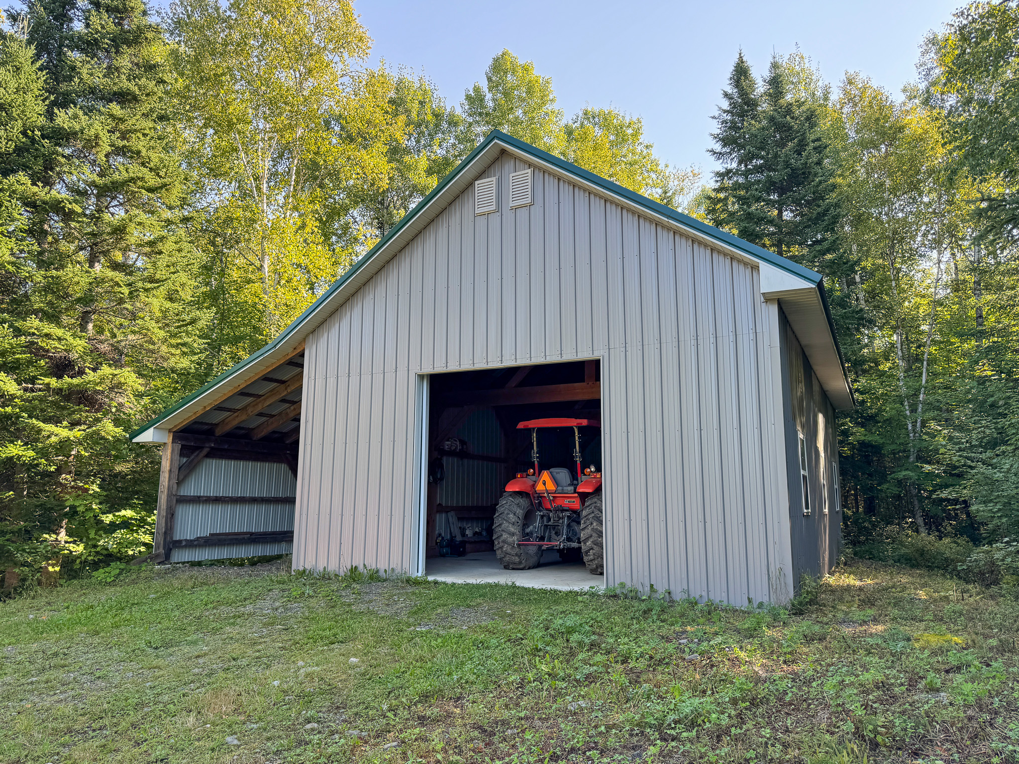 145 Acres with Timber Frame Cabin & Barn in Masardis, Maine