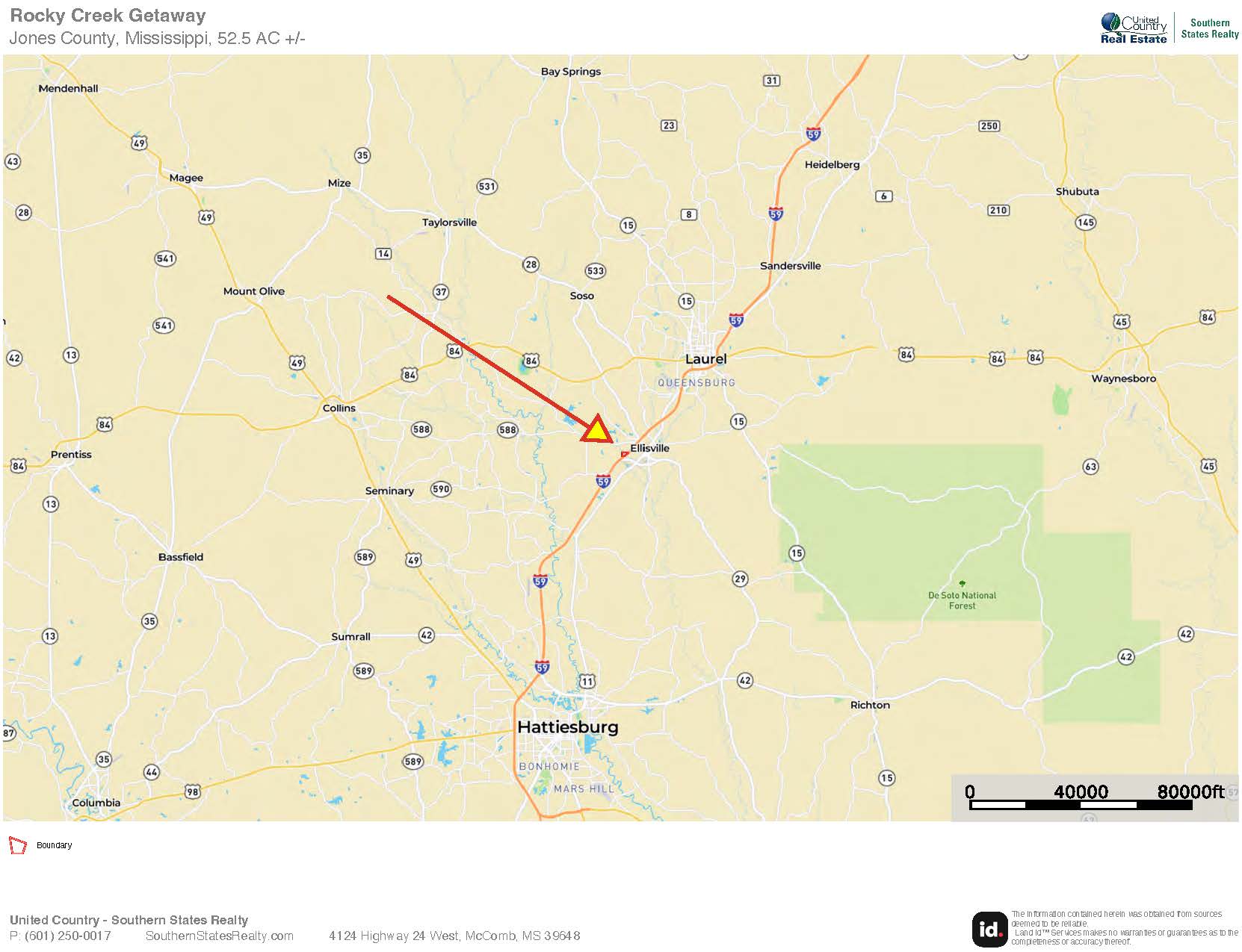 52.5 Acres of Recreational Land for Sale in Jones County MS