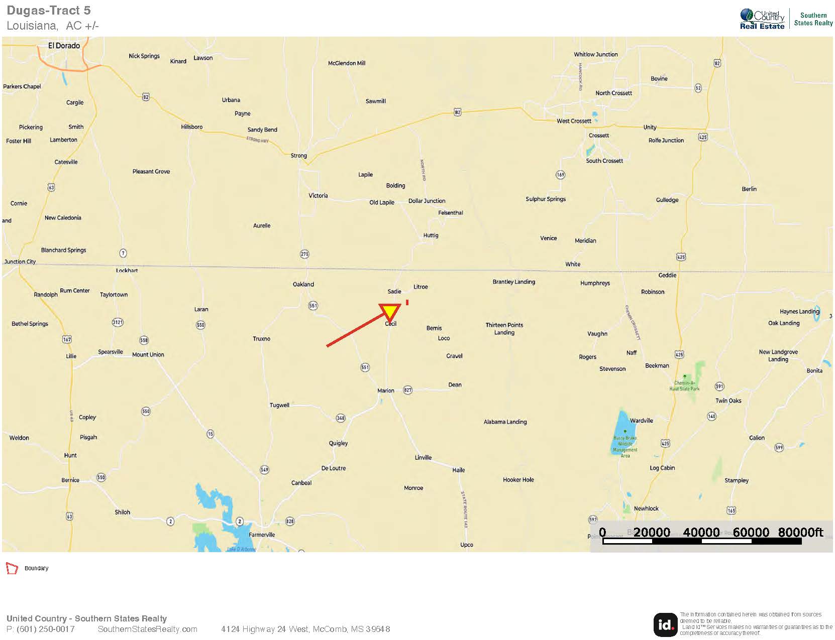 Small Hunting Tract for Sale in Marion, LA – Mclemore Tract