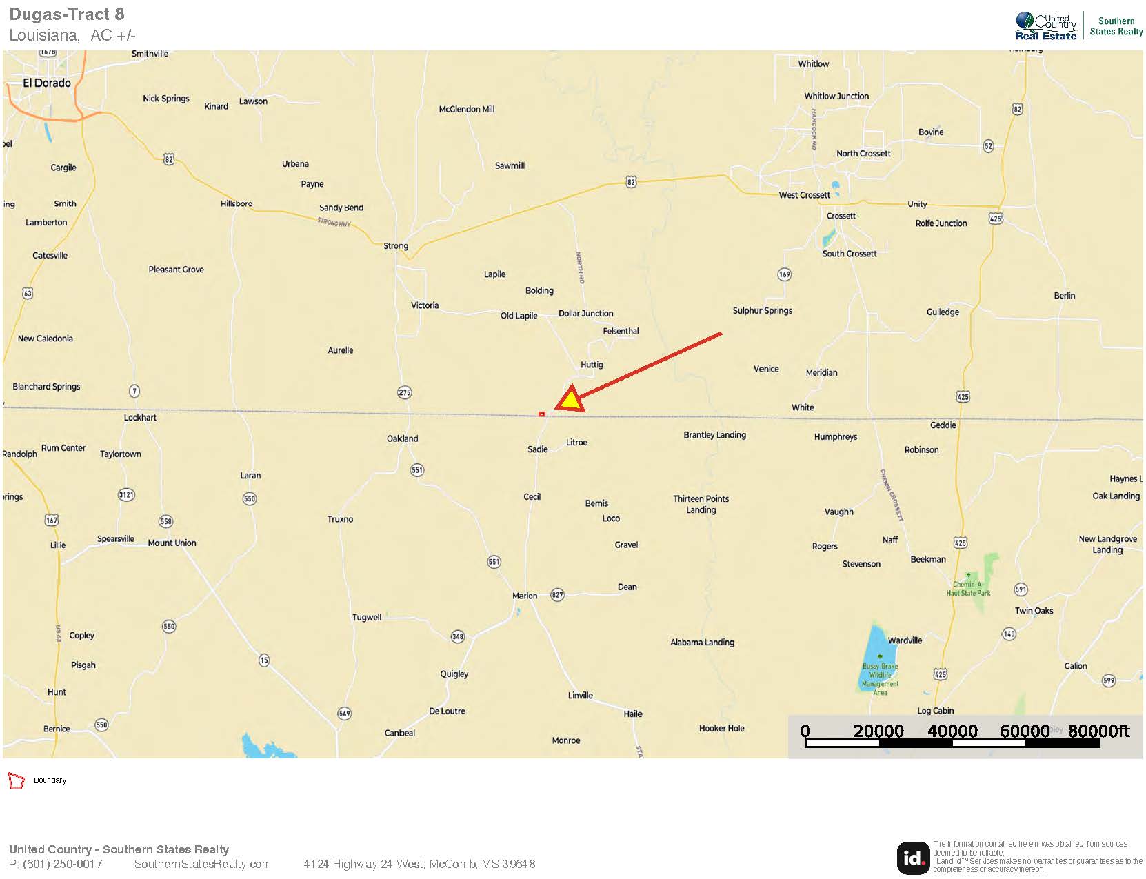 Small Hunting Tract for Sale in Marion, LA – Mclemore Tract