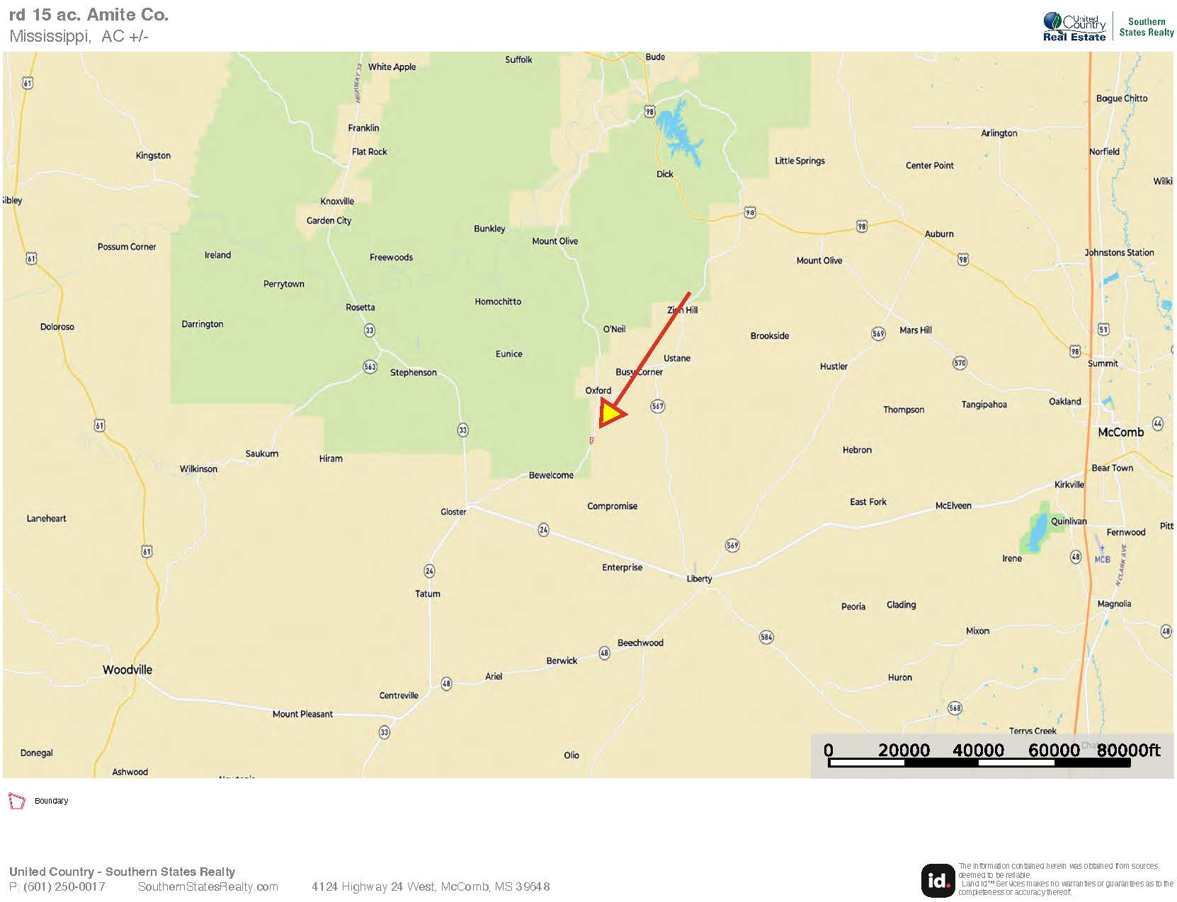 Land for Sale in Amite County, MS