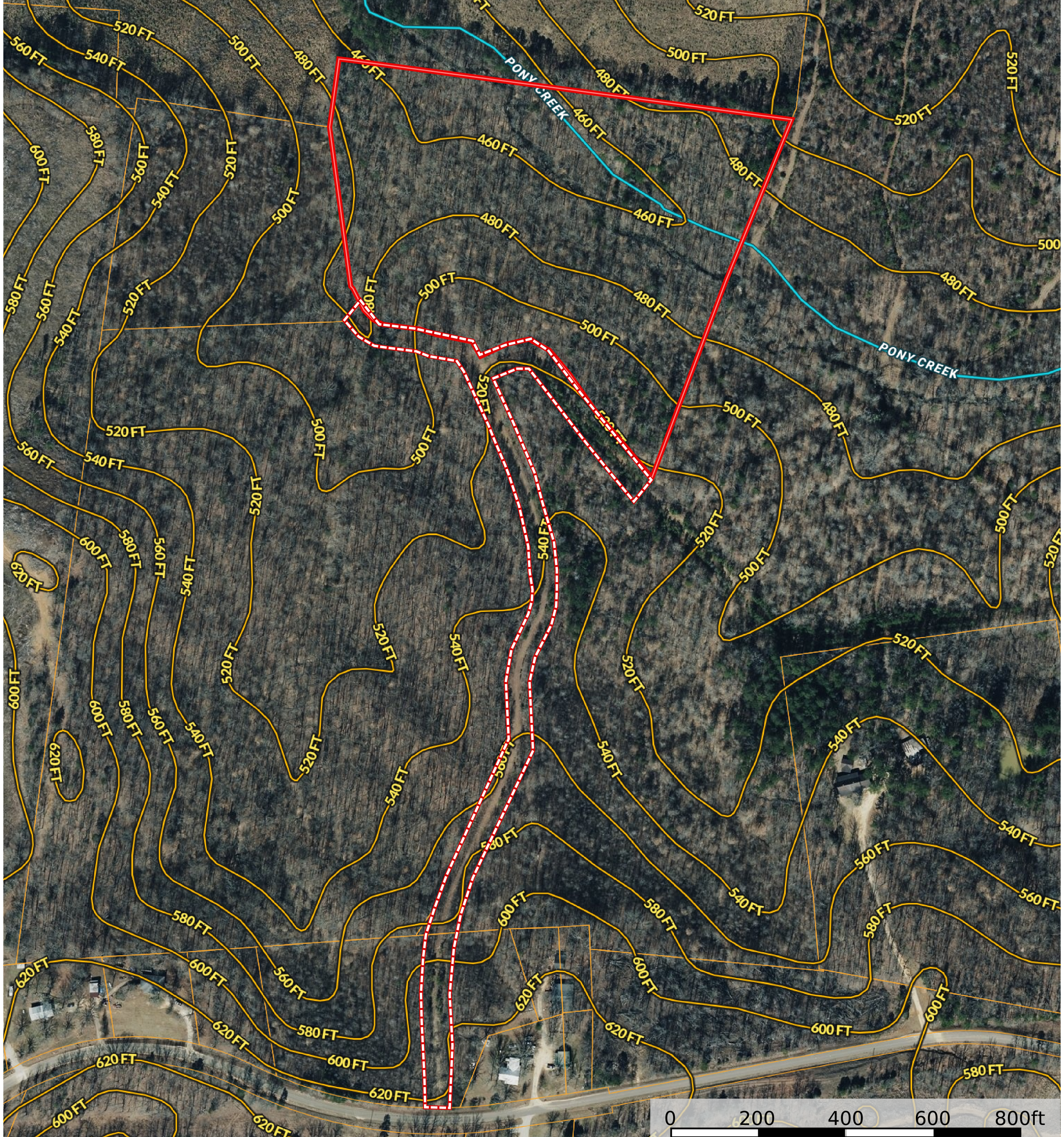 LAND FOR SALE IN TN ON PONY CREEK WITH MATURE HARDWOODS