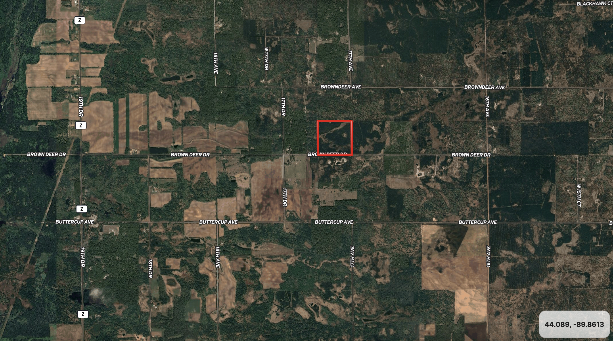 40-acre timber tract in the Town of Monroe, Adams County