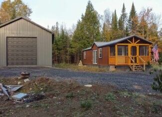 Off-Grid Maine Homestead with Dual Cabins, Solar Power & 49± Acres