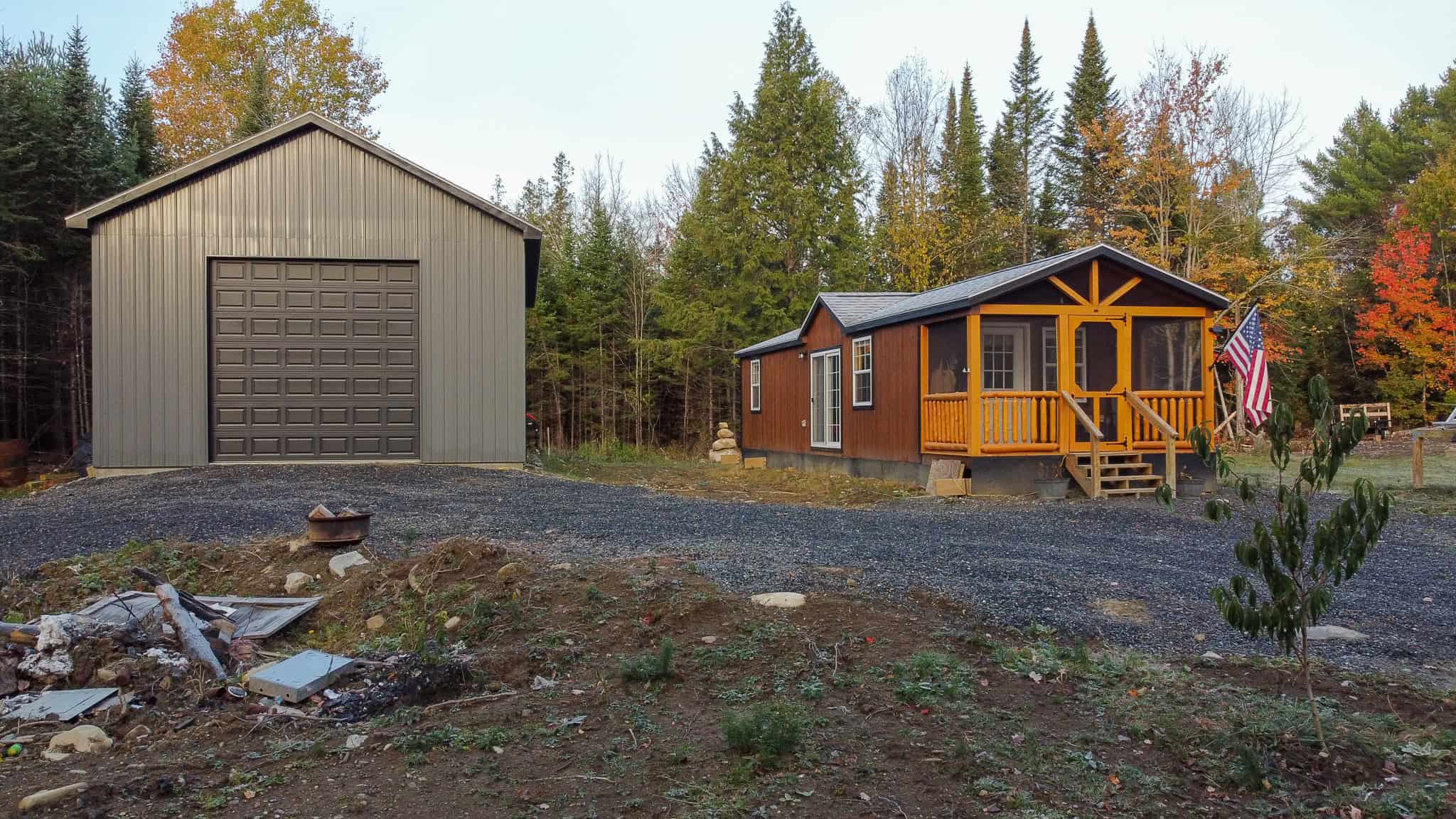 Off-Grid Maine Homestead with Dual Cabins, Solar Power & 49± Acres