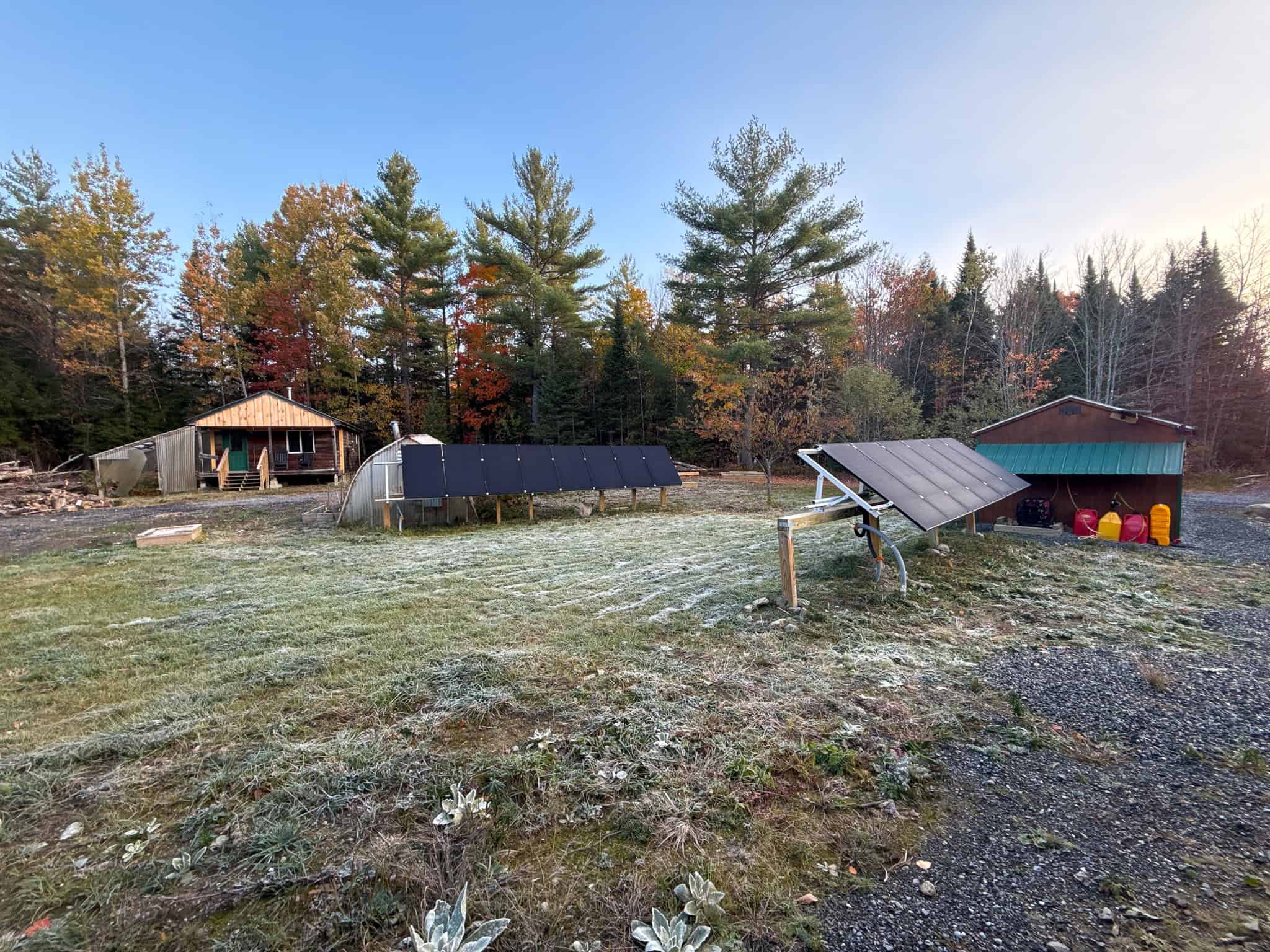 Off-Grid Maine Homestead with Dual Cabins, Solar Power & 49± Acres